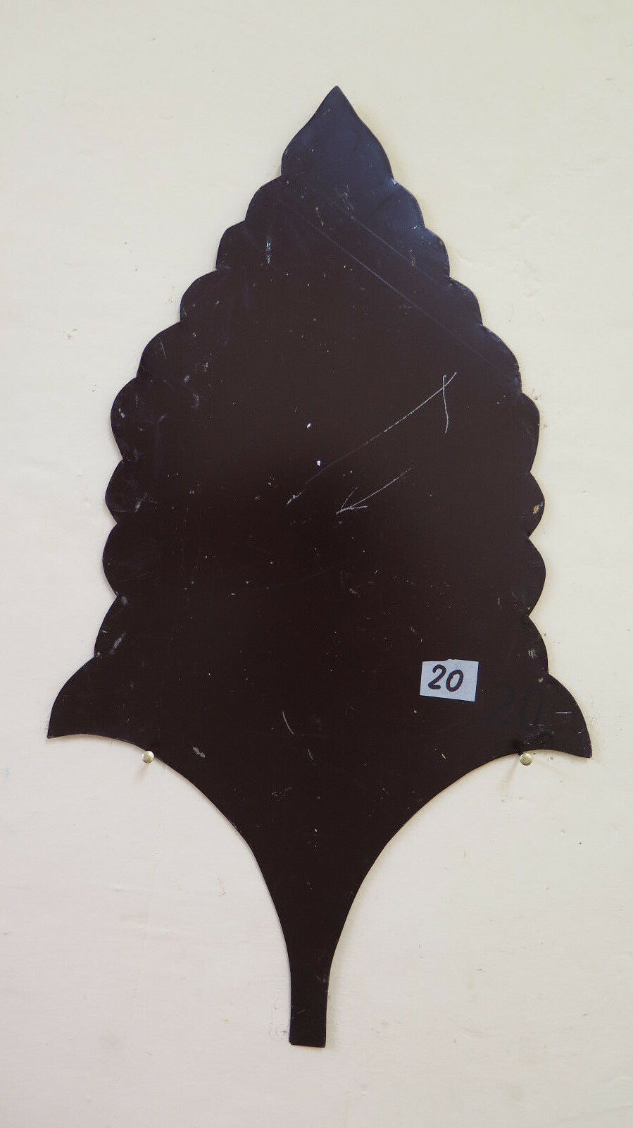 FREGIO ANTICO STILE FLOREALE DIPINTO E INCISO A BUILINO SU FERRO BATTUTO CH13 20