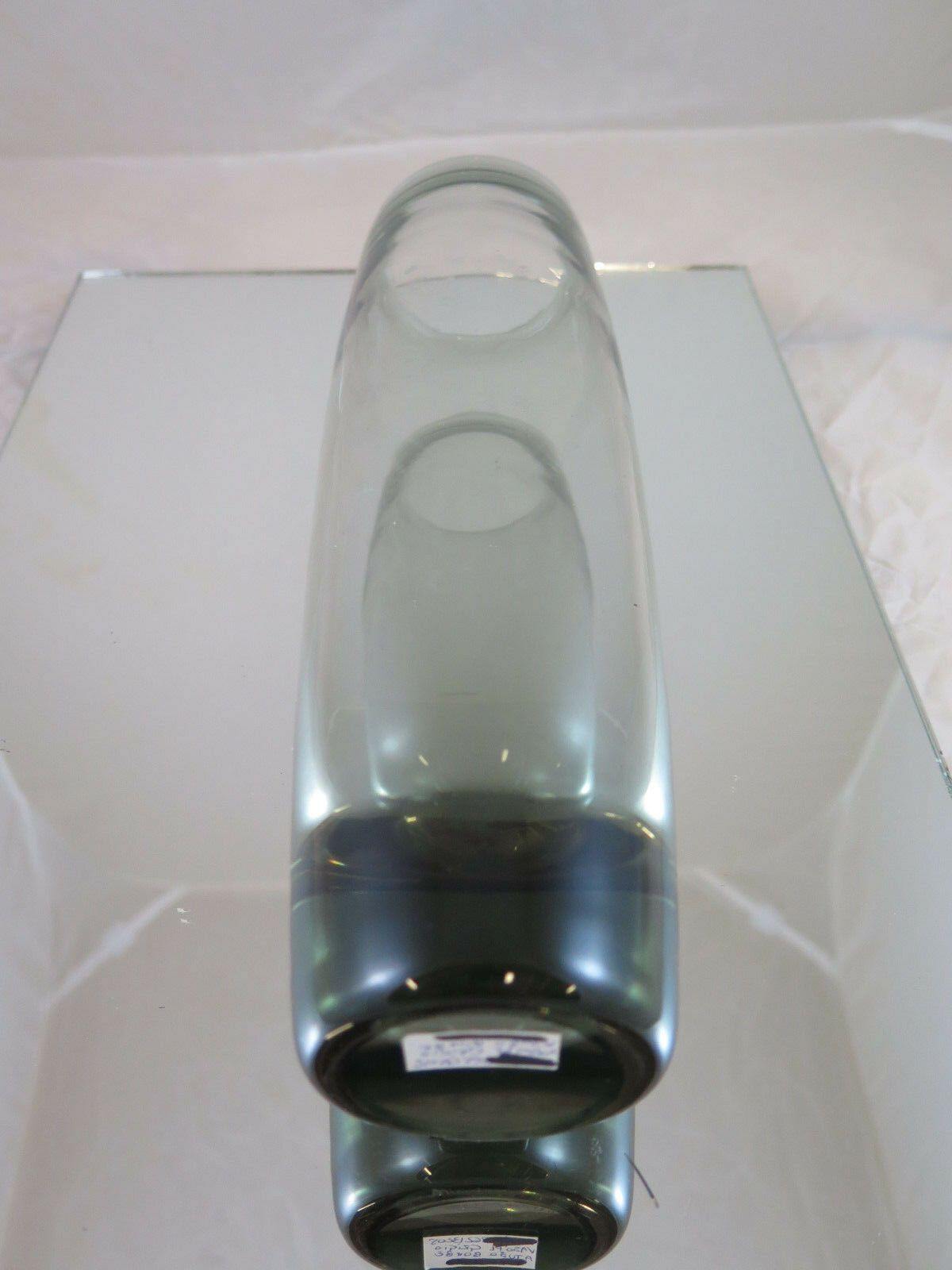 ANTICO VASO IN VETRO ANNI SESSANTA PER TULIPANI DANIMARCA DENMARK GLASS R22 - Belbello Antiques