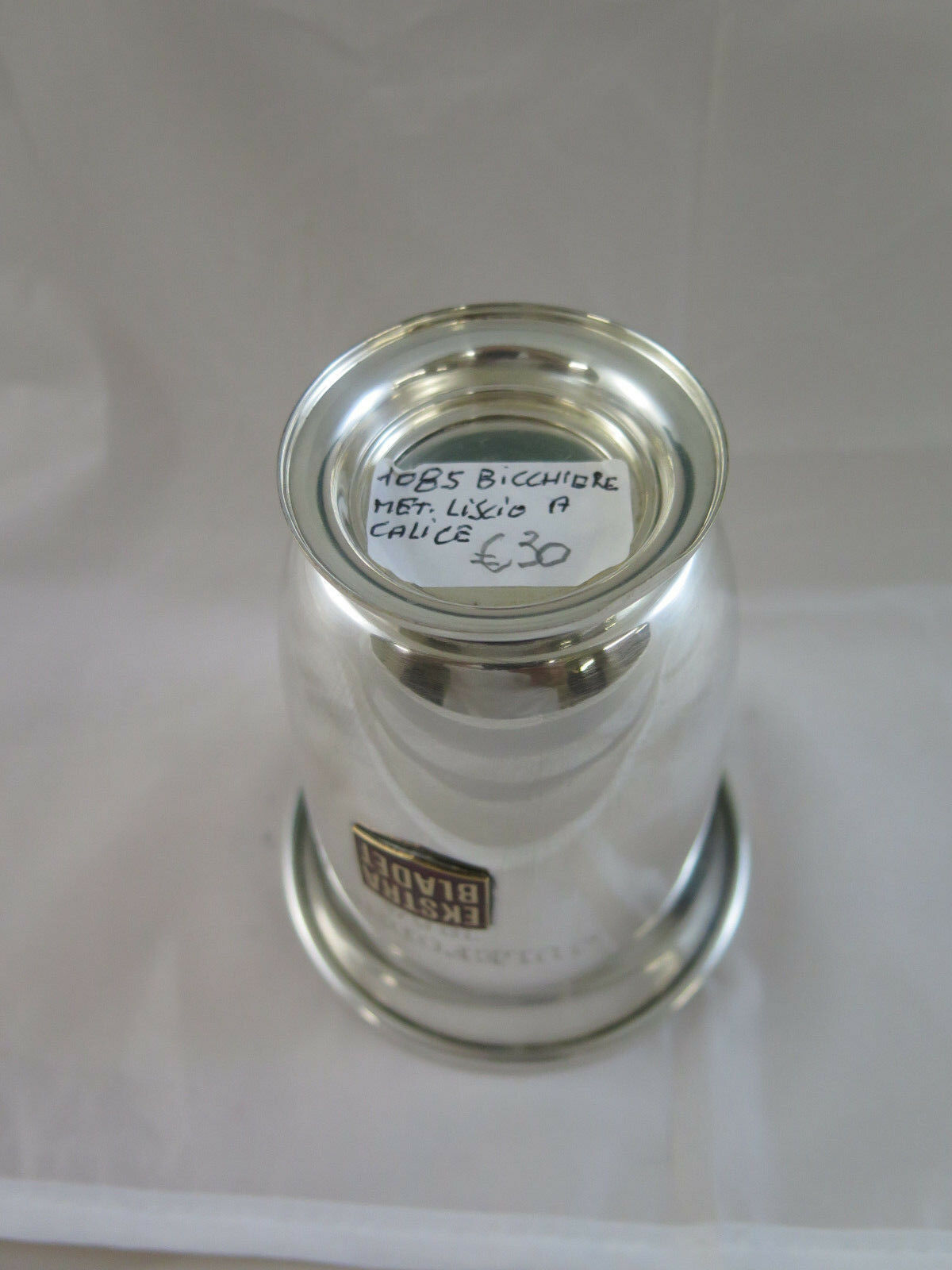 ANTIQUE SILVER-PLATED GLASS JULEFODBOLD CUP COLLECTION EKSTRA BLADET 1964 R60