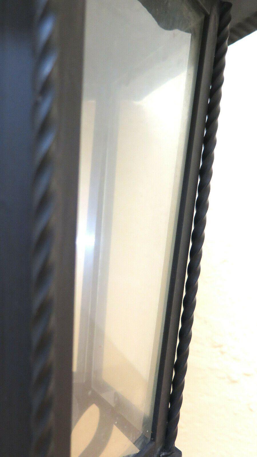 VECCHIO LAMPIONE IN FERRO BATTUTO FORGIATO A MANO LANTERNA VINTAGE LAMPADARIO CH - Belbello Antiques