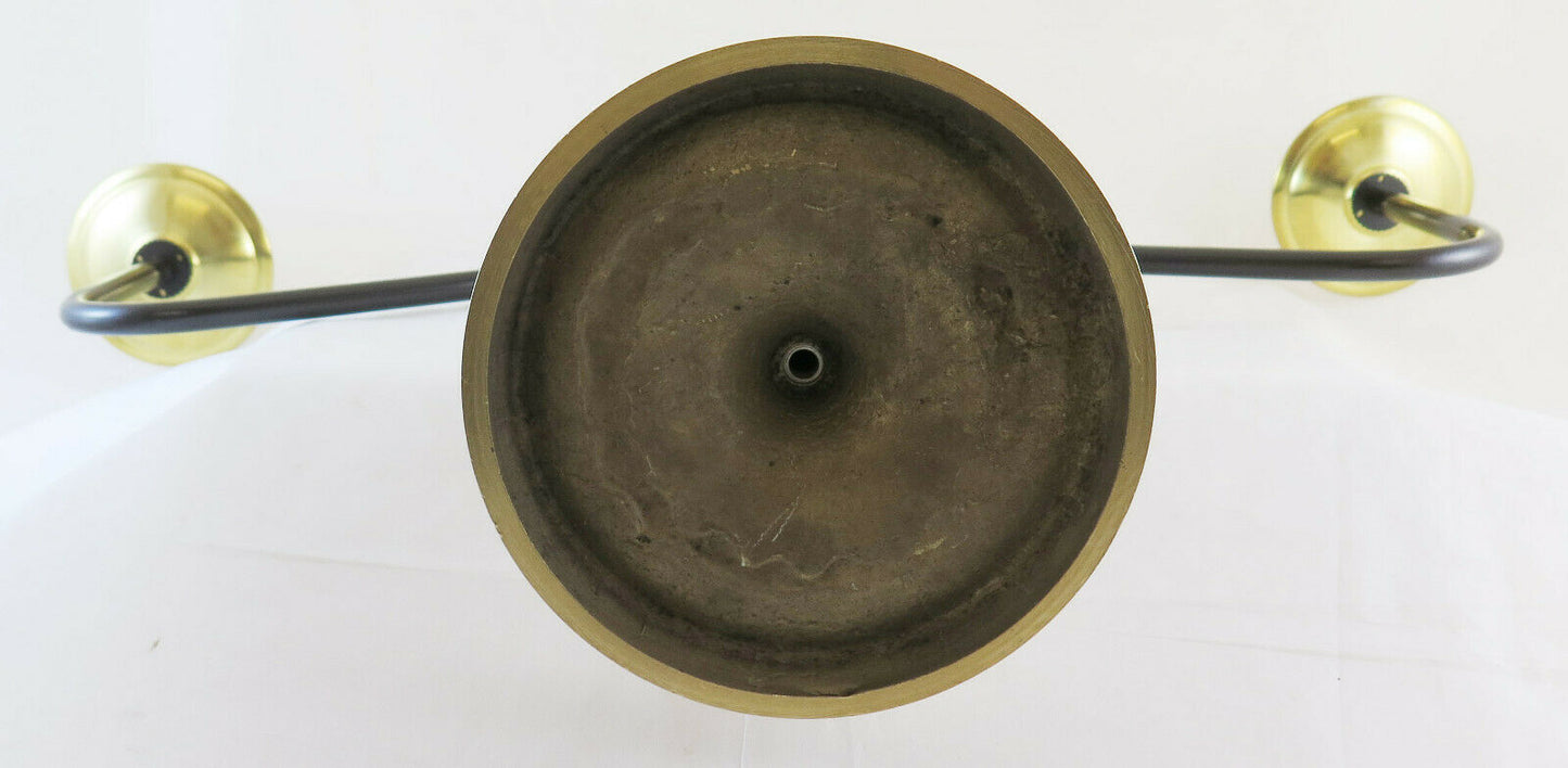 ABAT-JOUR DESK TABLE LAMP IN VINTAGE BRASS HANDMADE 3 LIGHTS CH2