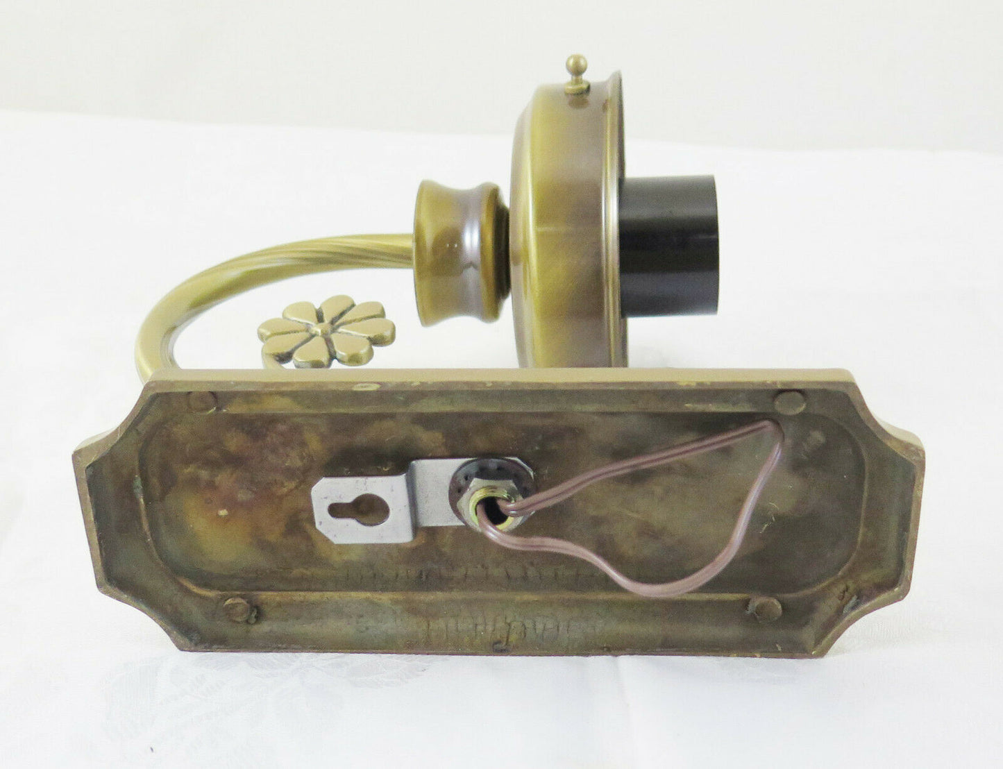 APPLIQUE DA PARETE IN OTTONE VINTAGE META' NOVECENTO LAMPADARIO WALL LIGHT CH9 - Belbello Antiques