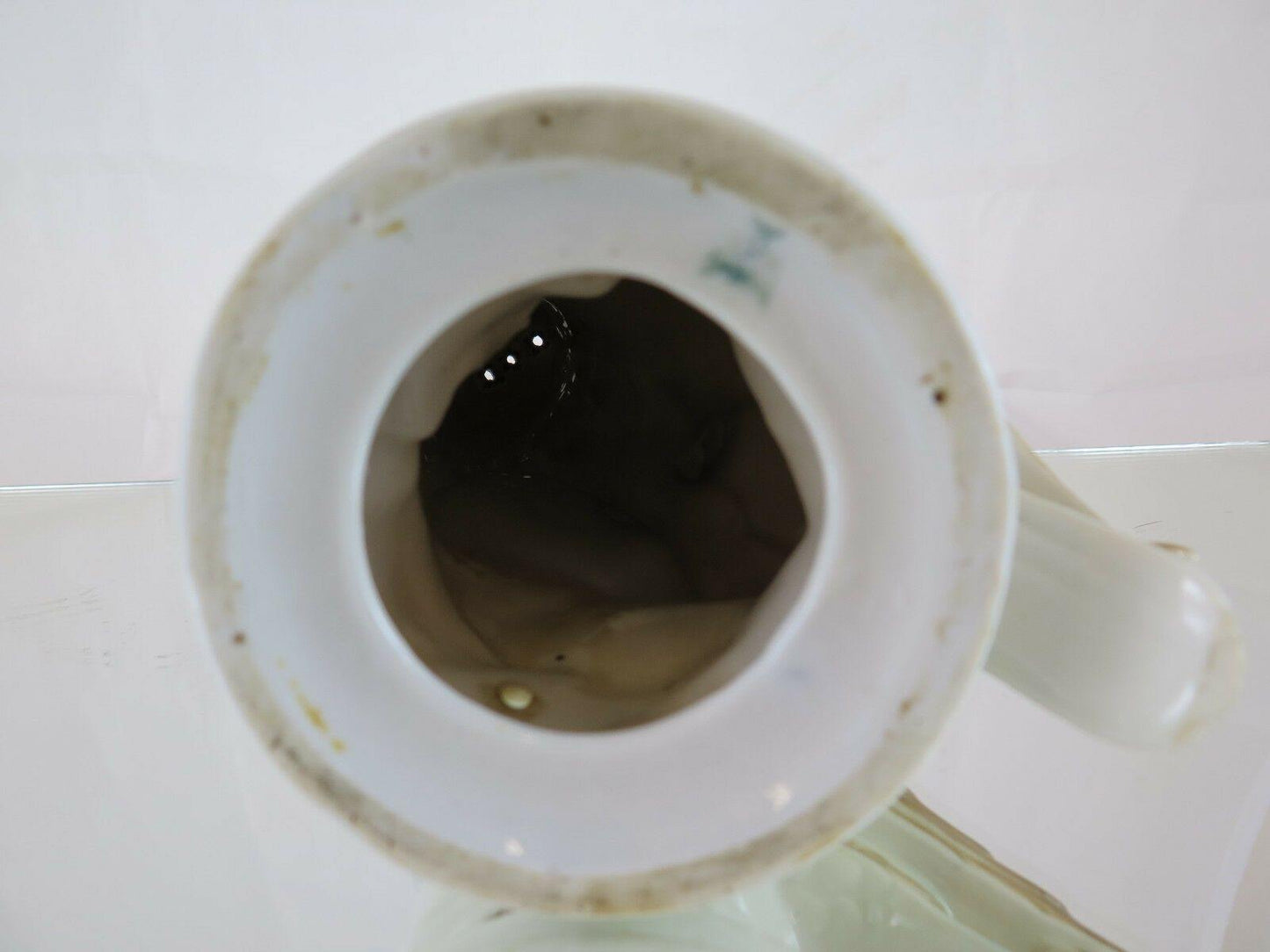 LAMPADA IN PORCELLANA ANTICA VEILLEUSE OIL LAMP R55 - Belbello Antiques