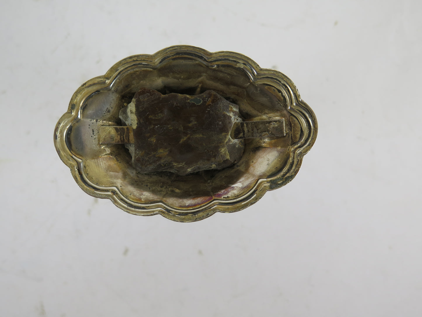 4 CANDELIERI ANTICHI METALLO ARGENTATO BUGIE PORTACANDELA R146