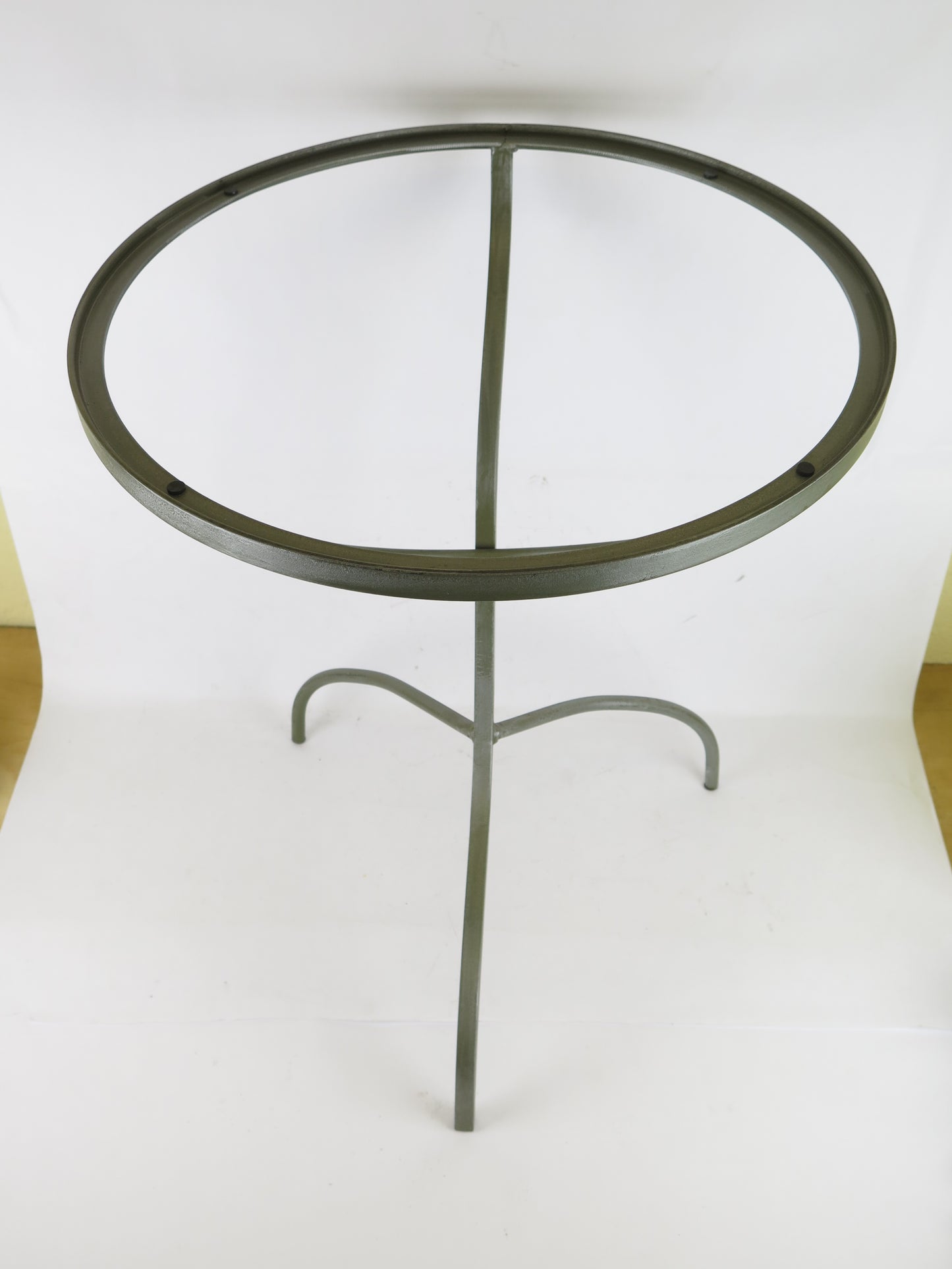 TAVOLINO IN FERRO BATTUTO FORGIATO A MANO DI ALTA QUALITÀ VINTAGE TONDO CH