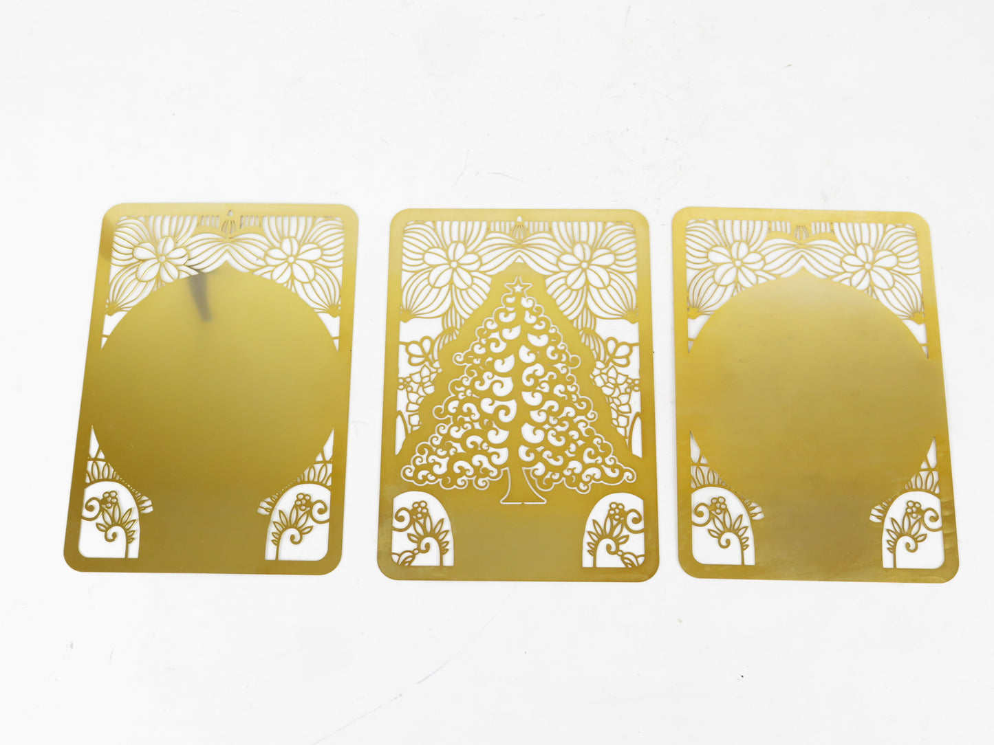 3 SLABS IN GOLDEN METAL WORKED TUNNEL CHRISTMAS GREETINGS DE WAN TURIN VN7