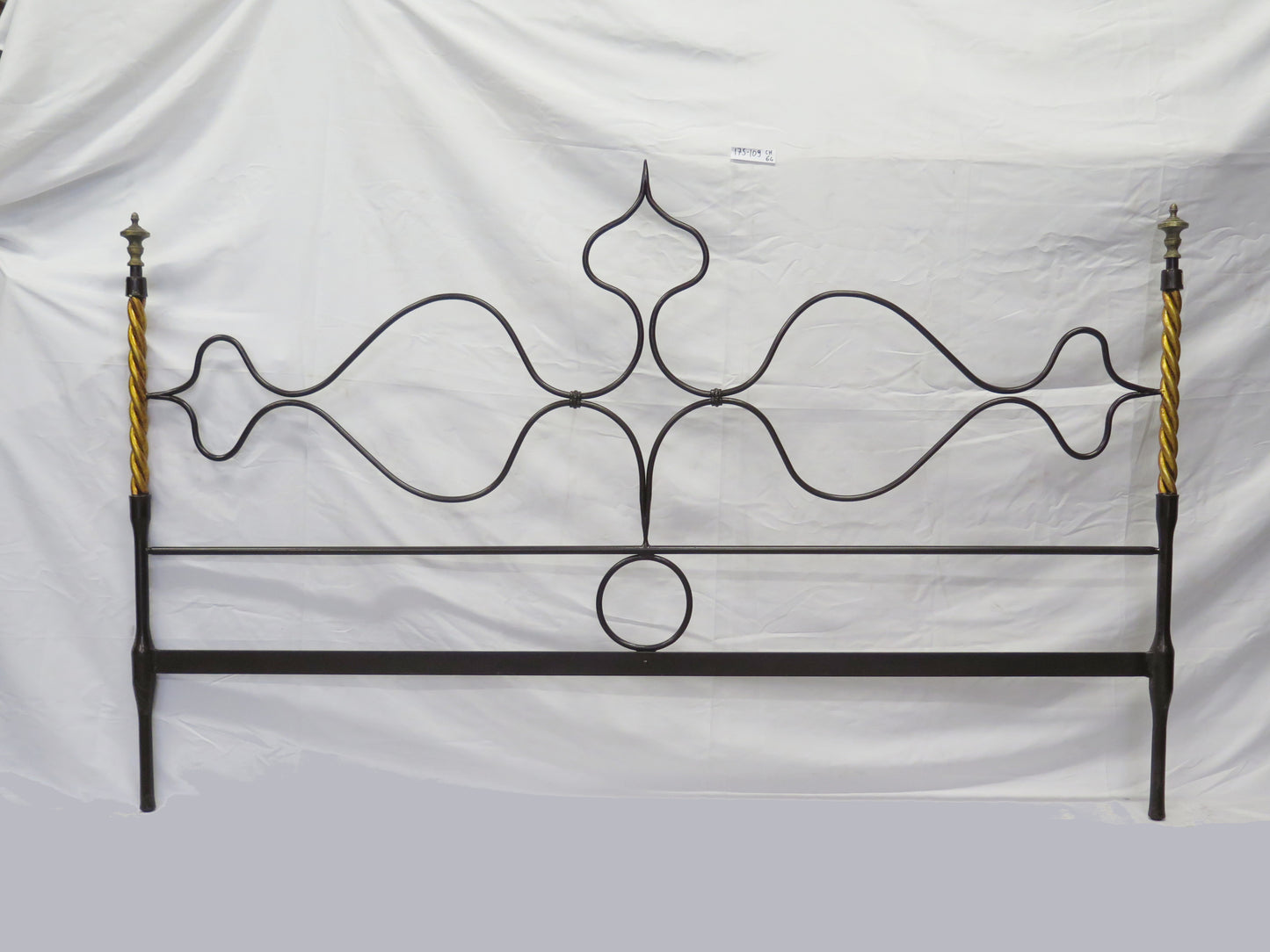 TESTIERA IN FERRO BATTUTO TESTATA VINTAGE PER LETTO MATRIMONIALE TORTILE 63 CH