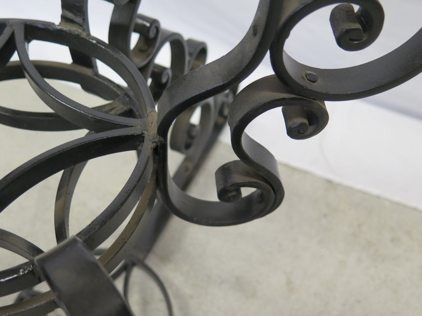 BASE PER TAVOLO FERRO BATTUTO QUADRATA ARTIGIANALE VINTAGE MANIFATTURA ITALIA CH