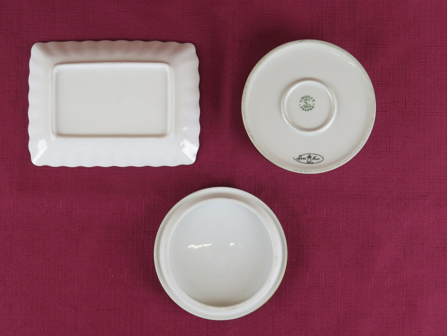 PORTACENERE E SCATOLA PORCELLANA SCUOLA APPLICAZIONE ESERCITO ITALIANO VN8