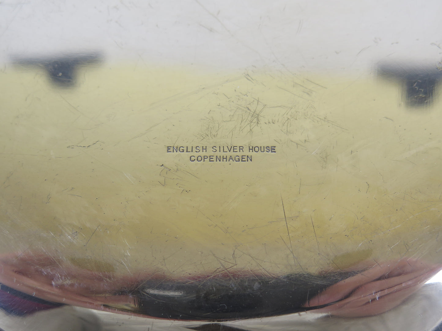 PIATTO CENTROTAVOLA METALLO ARGENTATO COPENHAGEN SILVER HOUSE VINTAGE R65