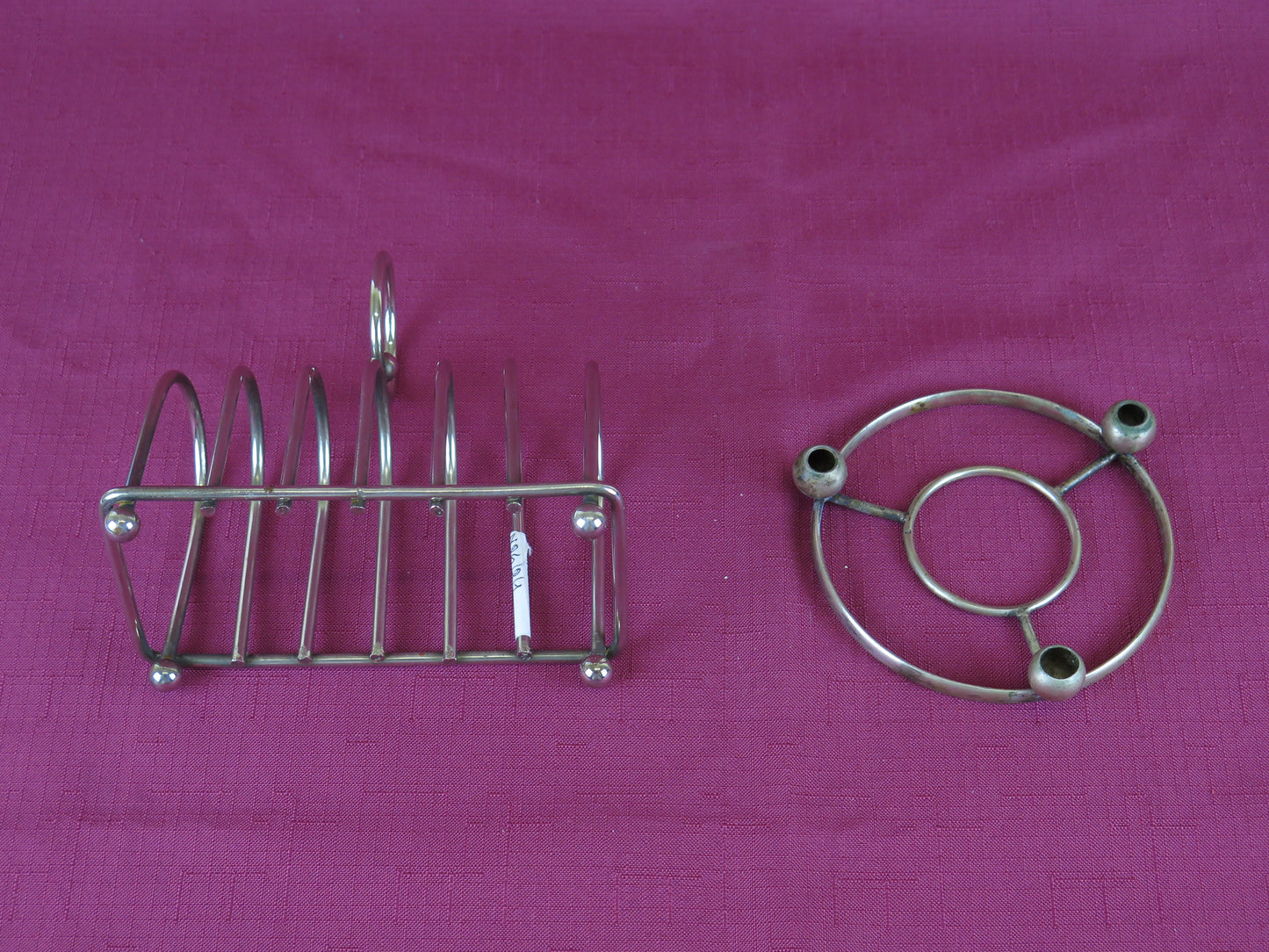 TOAST HOLDER UNDER VINTAGE METAL COFFEE MAKER 50'S KITCHEN R142