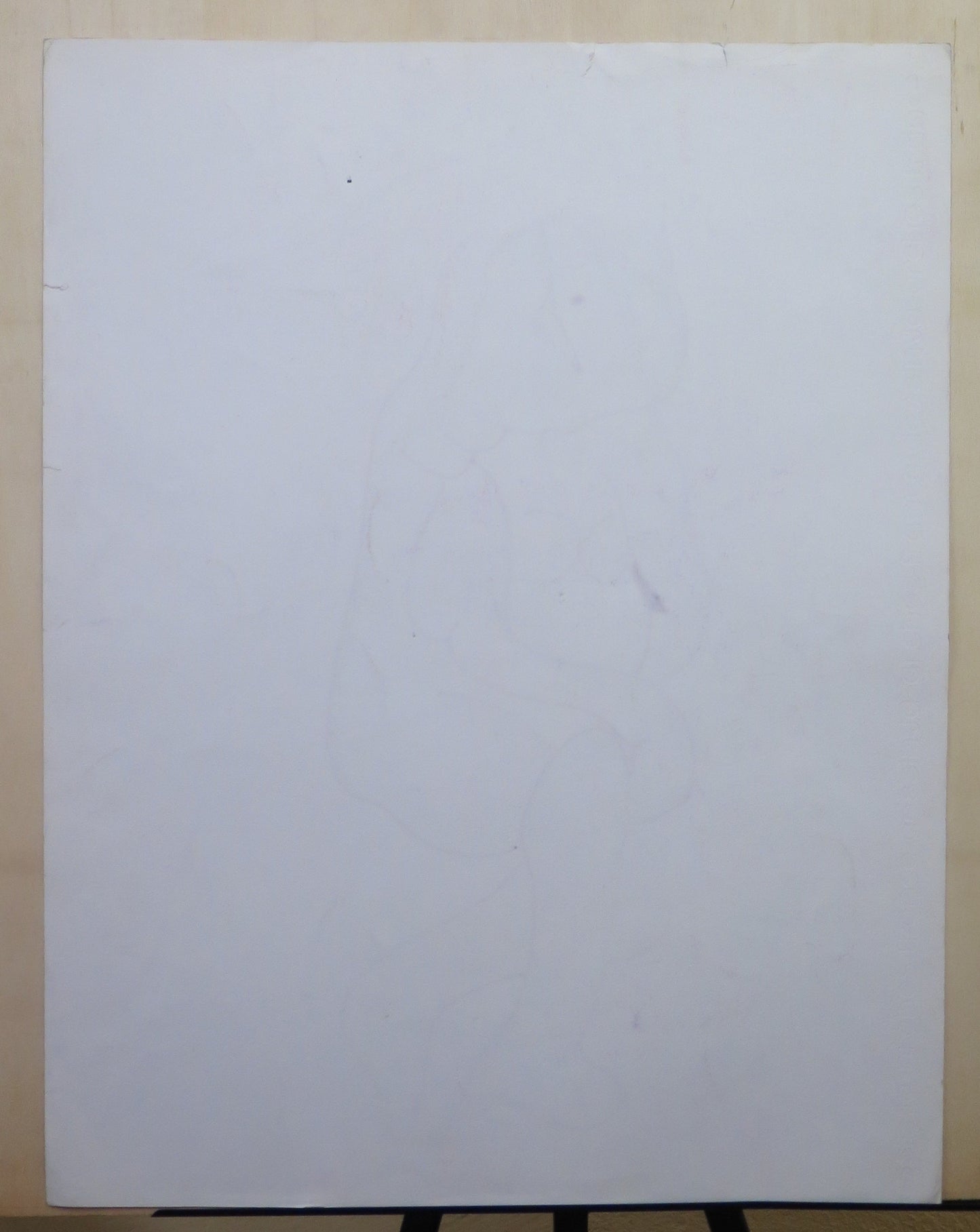 VINTAGE ACRYLIC PAINTING ON PAPER 70'S NUDE CUBIST STYLE FIGURES BM53.4