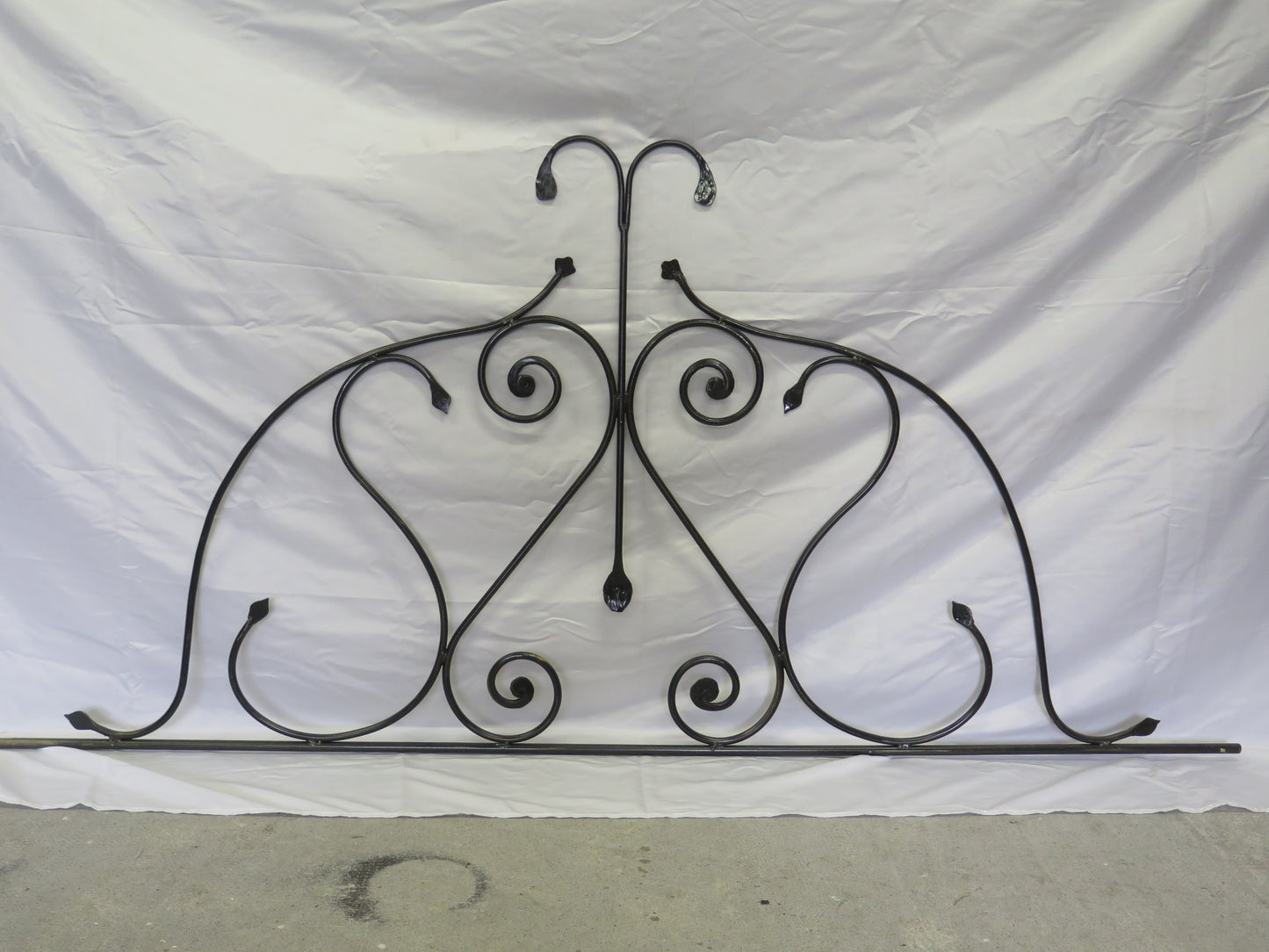 TESTIERA IN FERRO BATTUTO TESTATA CLASSICA VINTAGE LETTO MATRIMONIALE 45 CH