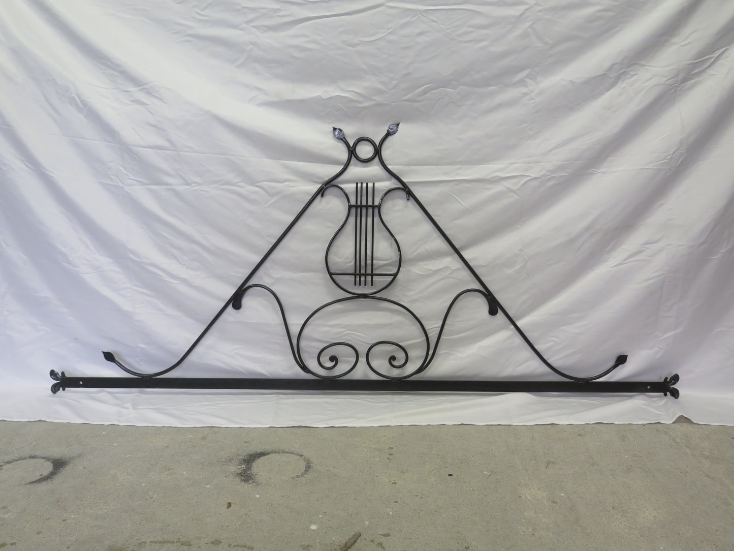 TESTIERA IN FERRO BATTUTO FORGIATO A MANO VINTAGE LETTO MATRIMONIALE 48 CH