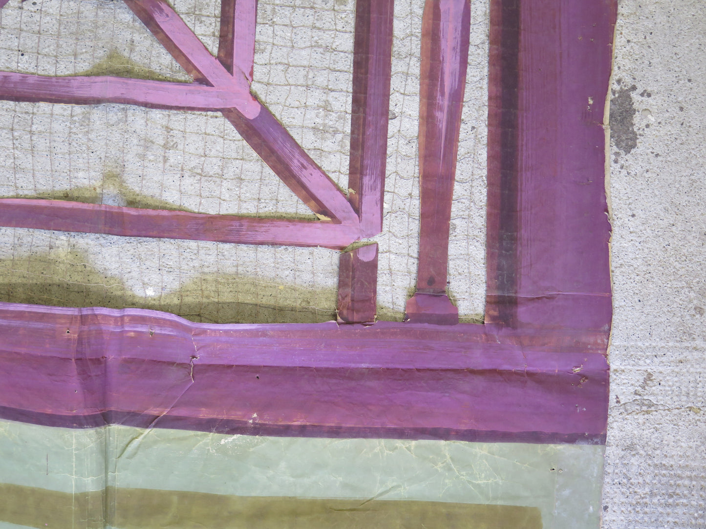 94x170 cm ANCIENT SCENOGRAPHY BACKDROP FROM THEATER THEATER DOOR OF THE HOUSE CL2.31