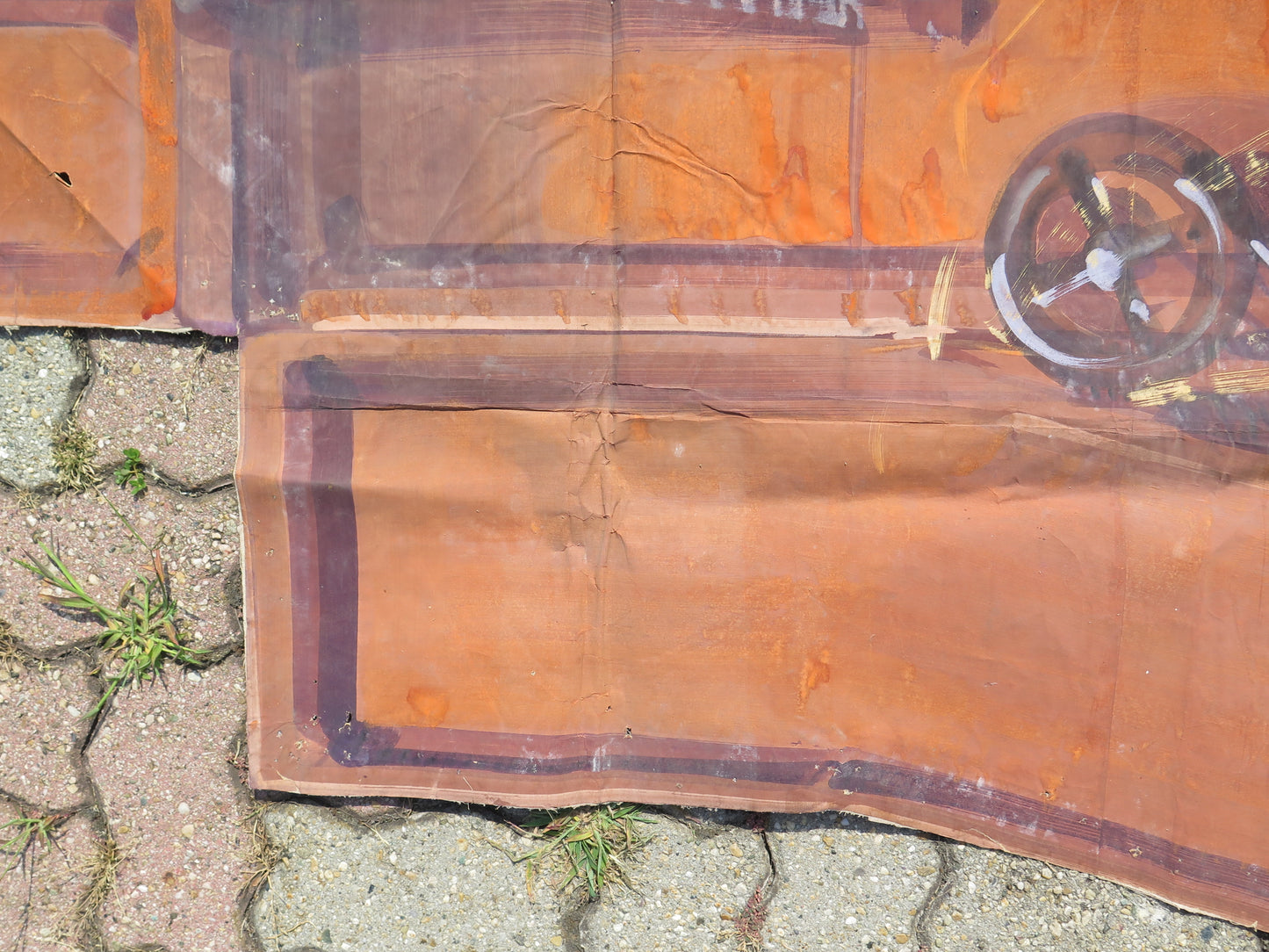 355x255 cm ANTICA SCENOGRAFIA TEATRALE MIETITREBBIA TREBBIATRICE DIPINTO CL1.108