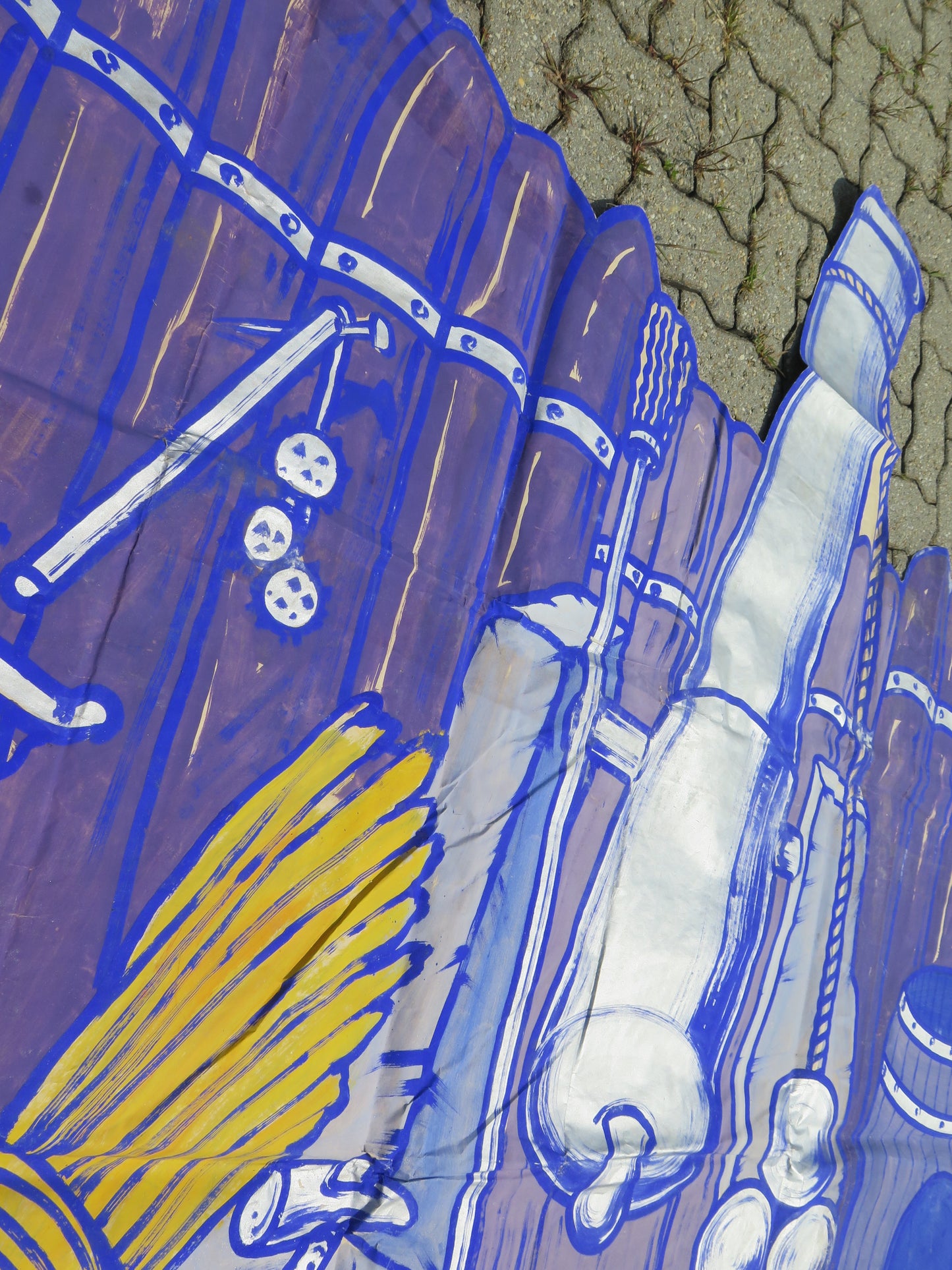 480x196 cm ANCIENT THEATRICAL SCENOGRAPHY FOR STAGE MEDIEVAL WEAPONS CL1.112