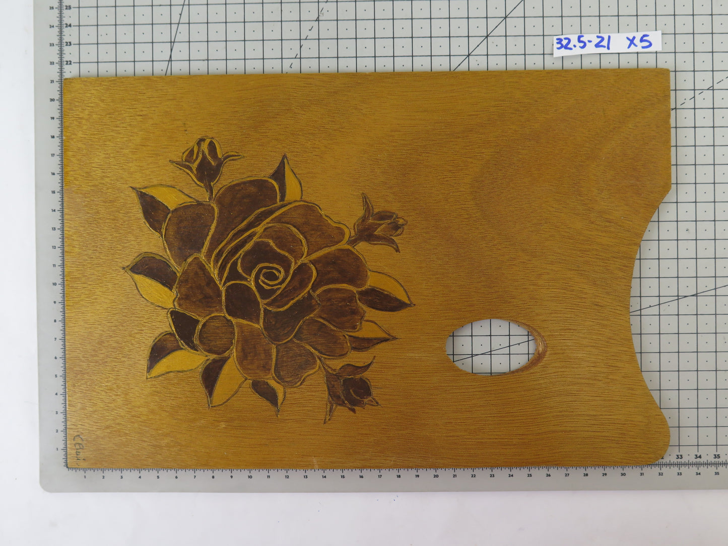 OLD PAINTING OIL ON BOARD WITH PAINTER'S PALETTE FOR FREE SIGNATURE TARICCO X5