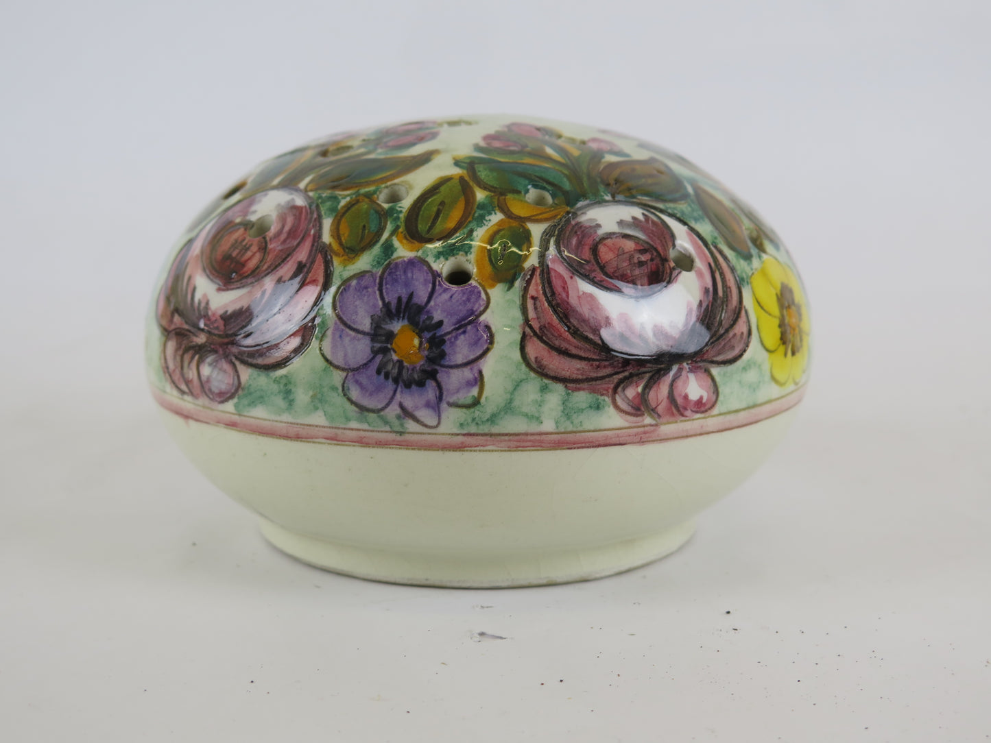 FIORIERA VASO PORTAFIORI O PER BASTONCINI INCENSO CERAMICA DIPINTA A MANO VS5