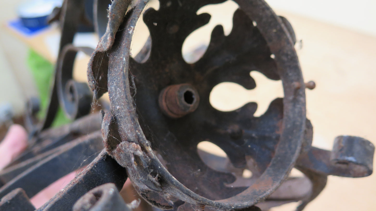 h220 LARGE HIGH WROUGHT IRON CHANDELIER IDEAL FOR HIGH CEILINGS