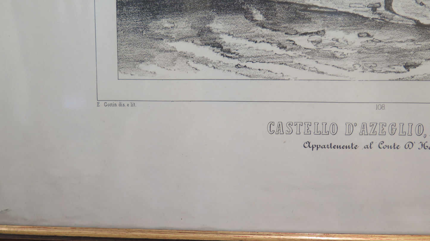 DUE STAMPE ANTICHE L'amateur d'estampes Daumier - CASTELLO D'AZEGLIO GONIN BM52