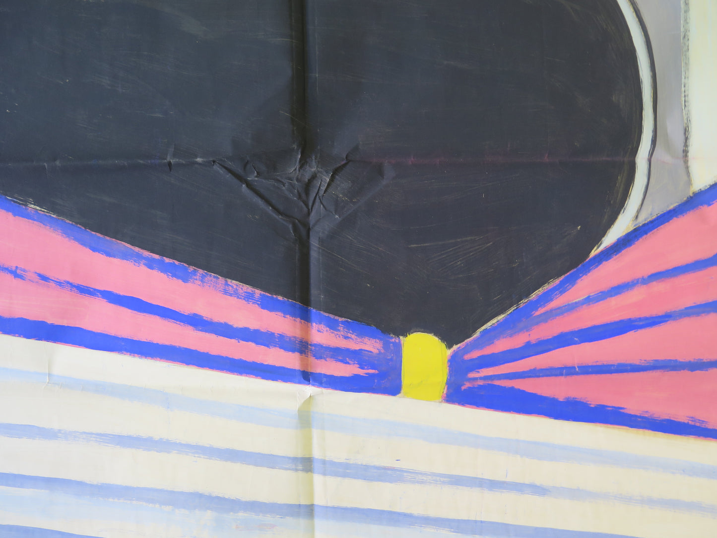 225x260 cm LARGE HAND PAINTED THEATER OLD THEATRICAL SET CL1.53