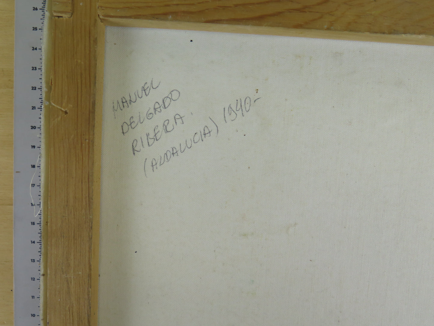 OLD OIL PAINTING ON CANVAS SIGNED RIV RIBERA LANDSCAPE SPAIN PAINTING MD13