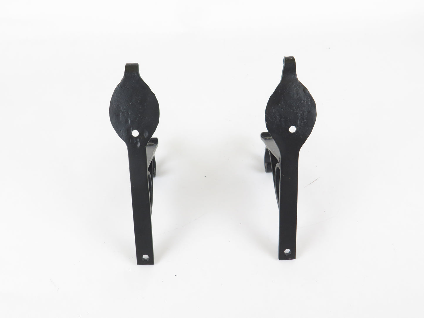 COPPIA STAFFE REGGIMENSOLA IN FERRO BATTUTO FORGIATO A MANO ARTIGIANALI CH3