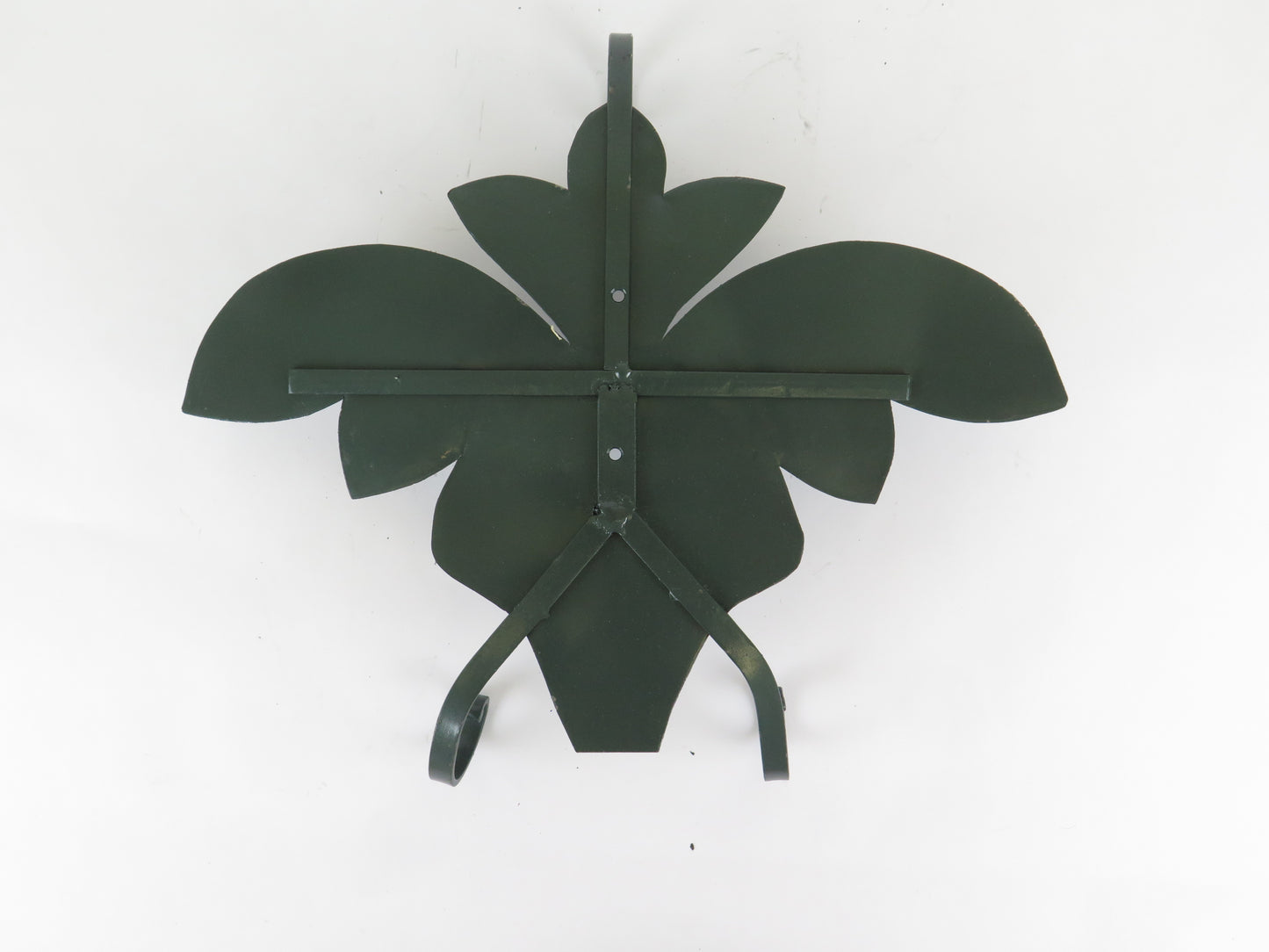 ATTACCAPANNI DA PARETE FERRO BATTUTO 2 GANCI VINTAGE VECCHIO APPENDIABITI CH3