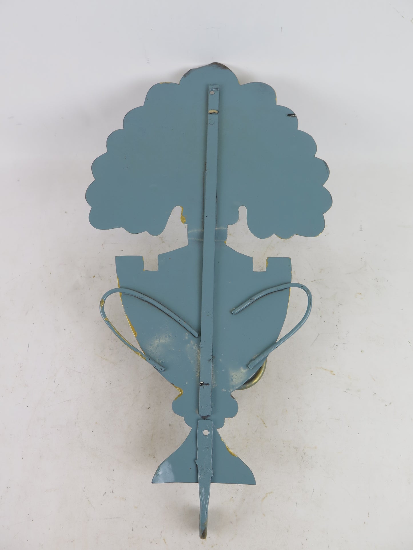 WROUGHT IRON WALL COAT RACK WITH ONE HOOK VINTAGE HANDMADE CH4