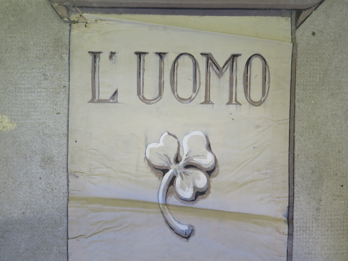 GRANDE SCENOGRAFIA TEATRALE FONDALE DIPINTO A MANO UOMO CARICATURA CL1.27