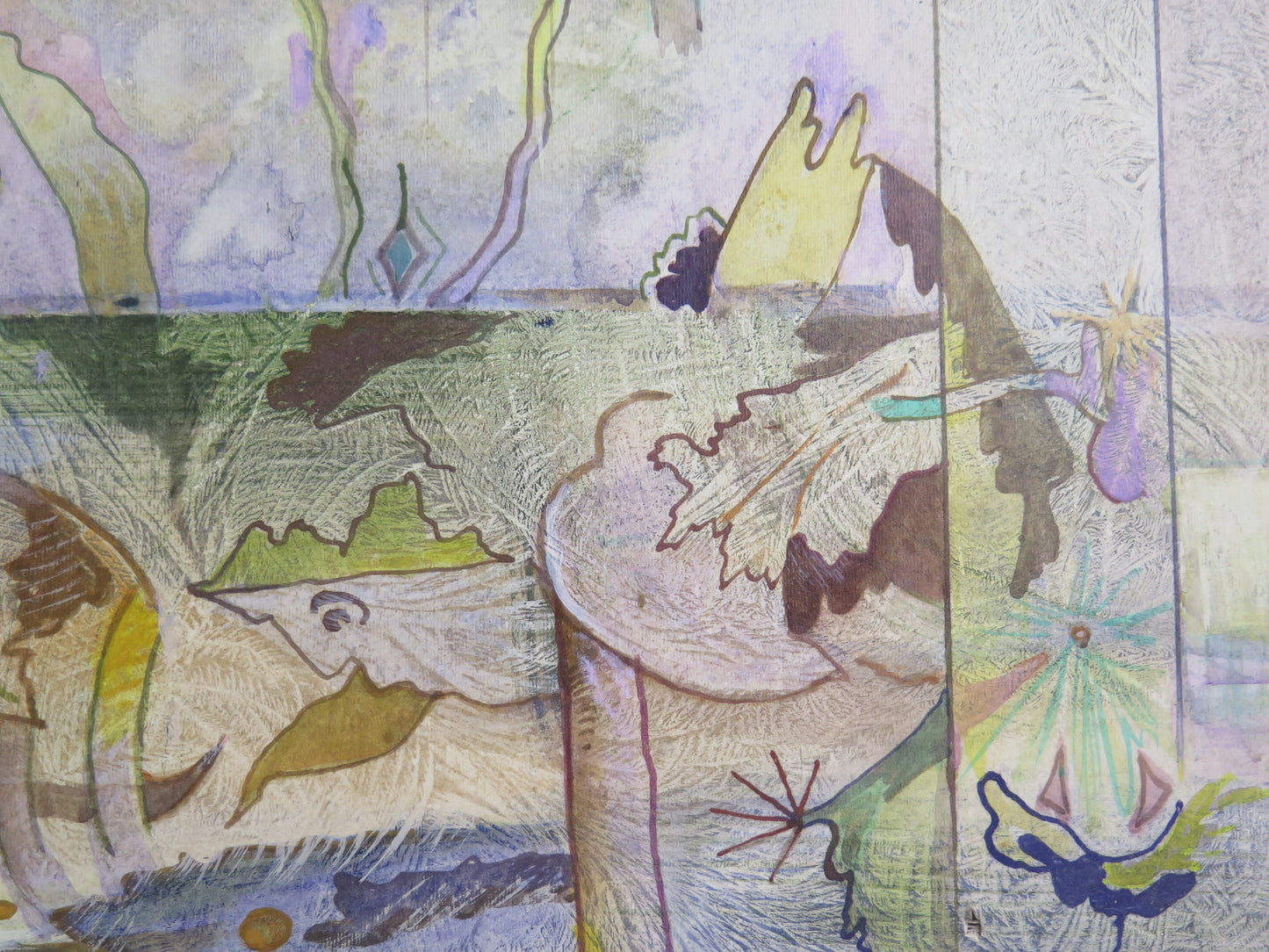 IL VOLO IL SOGNO IL TEMPO QUADRO MODERNO DIPINTO SPERIMENTALE VINTAGE P29