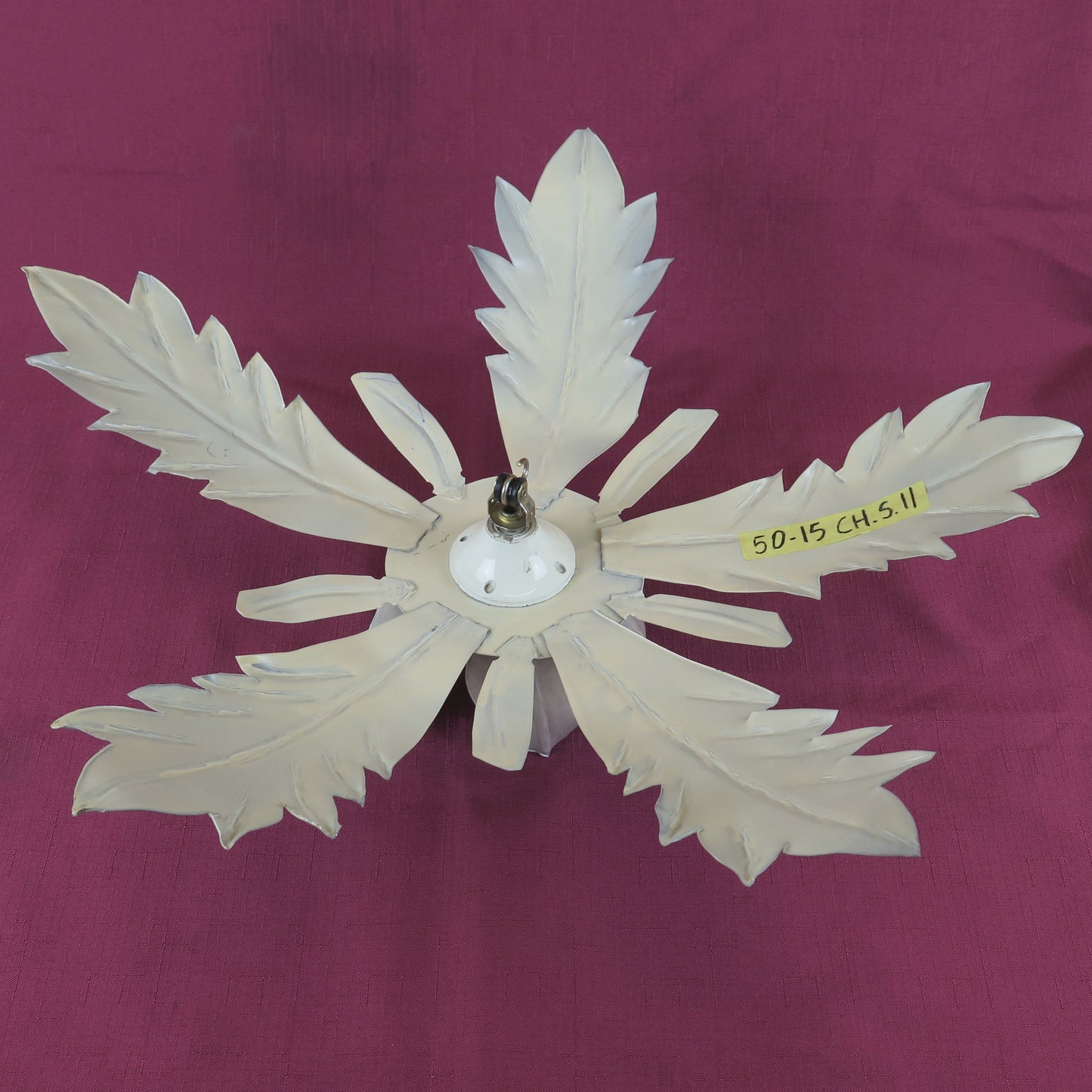 VINTAGE APPLIQUE DESIGN CHANDELIER CEILING LIGHT IRON WALL CEILING FLOWER CH.S.11