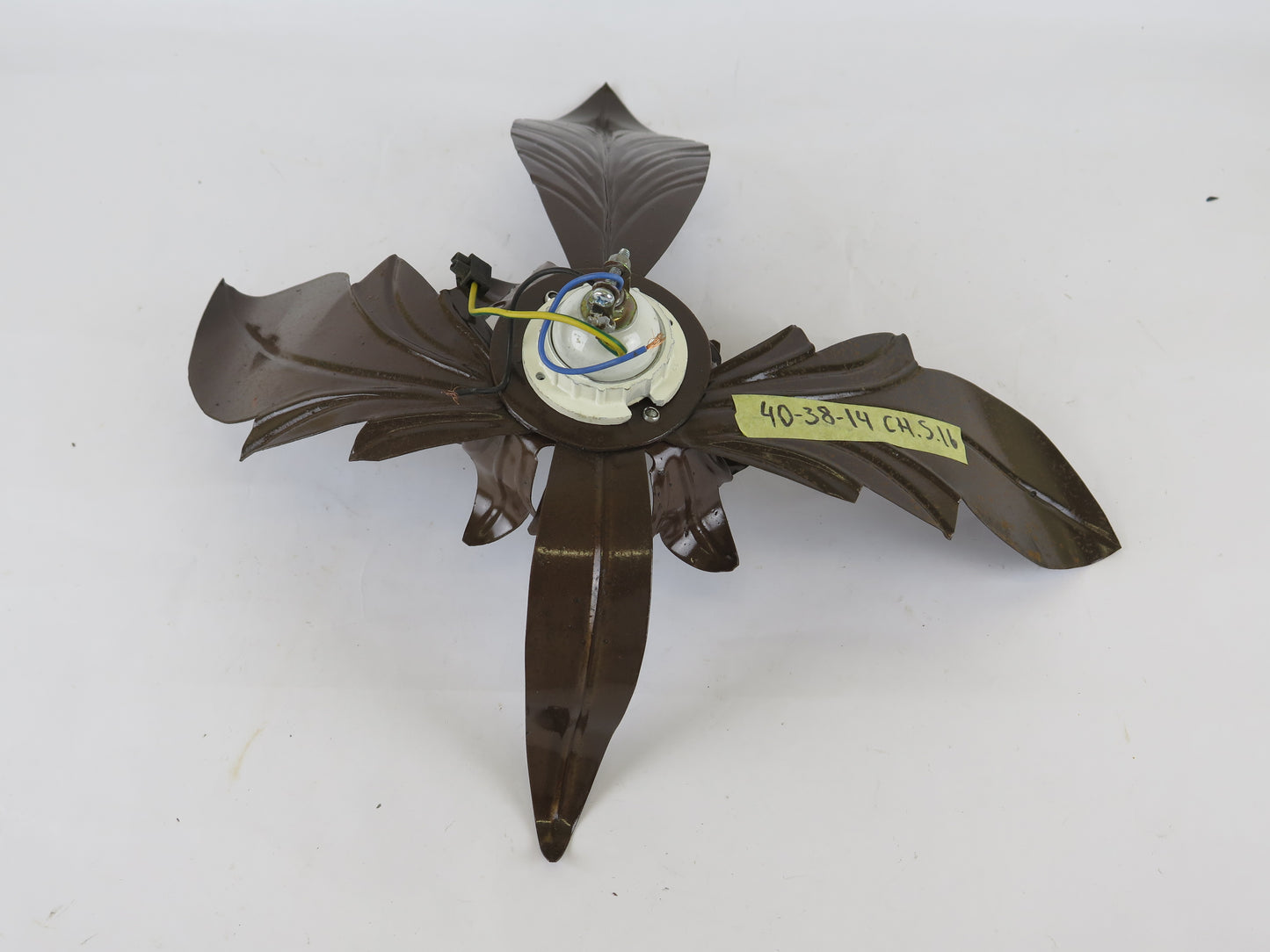 VINTAGE APPLIQUE DESIGN CHANDELIER CEILING LIGHT IRON WALL CEILING FLOWER CH.S.16