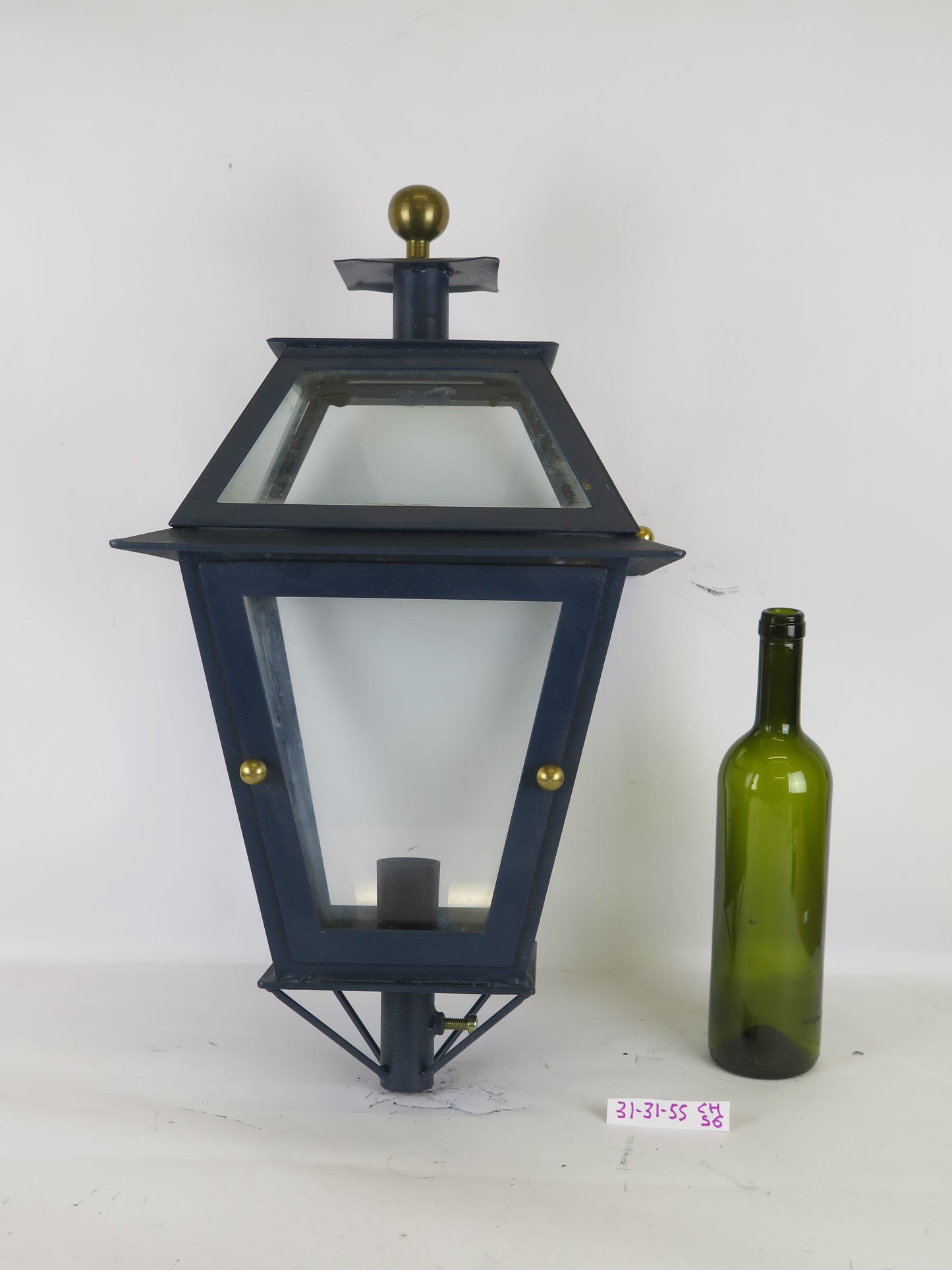 High quality vintage handcrafted wrought iron lamppost lantern CH S6