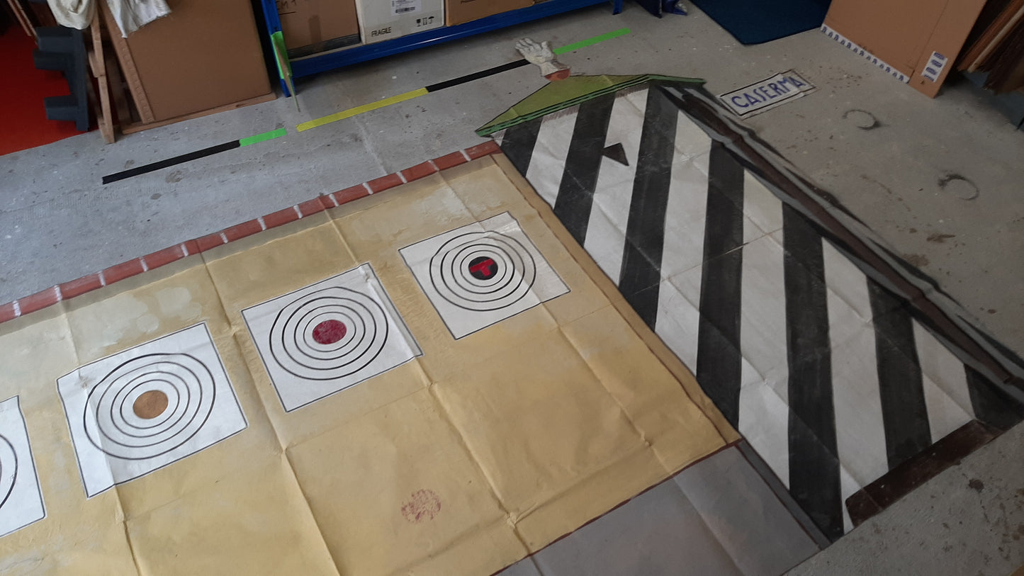 Grande quadro scenografia teatrale fondale da palcoscenico vintage dipinto a mano ideale per la decorazione di grandi ambienti molti fondali da teatro disponibili CL2.100