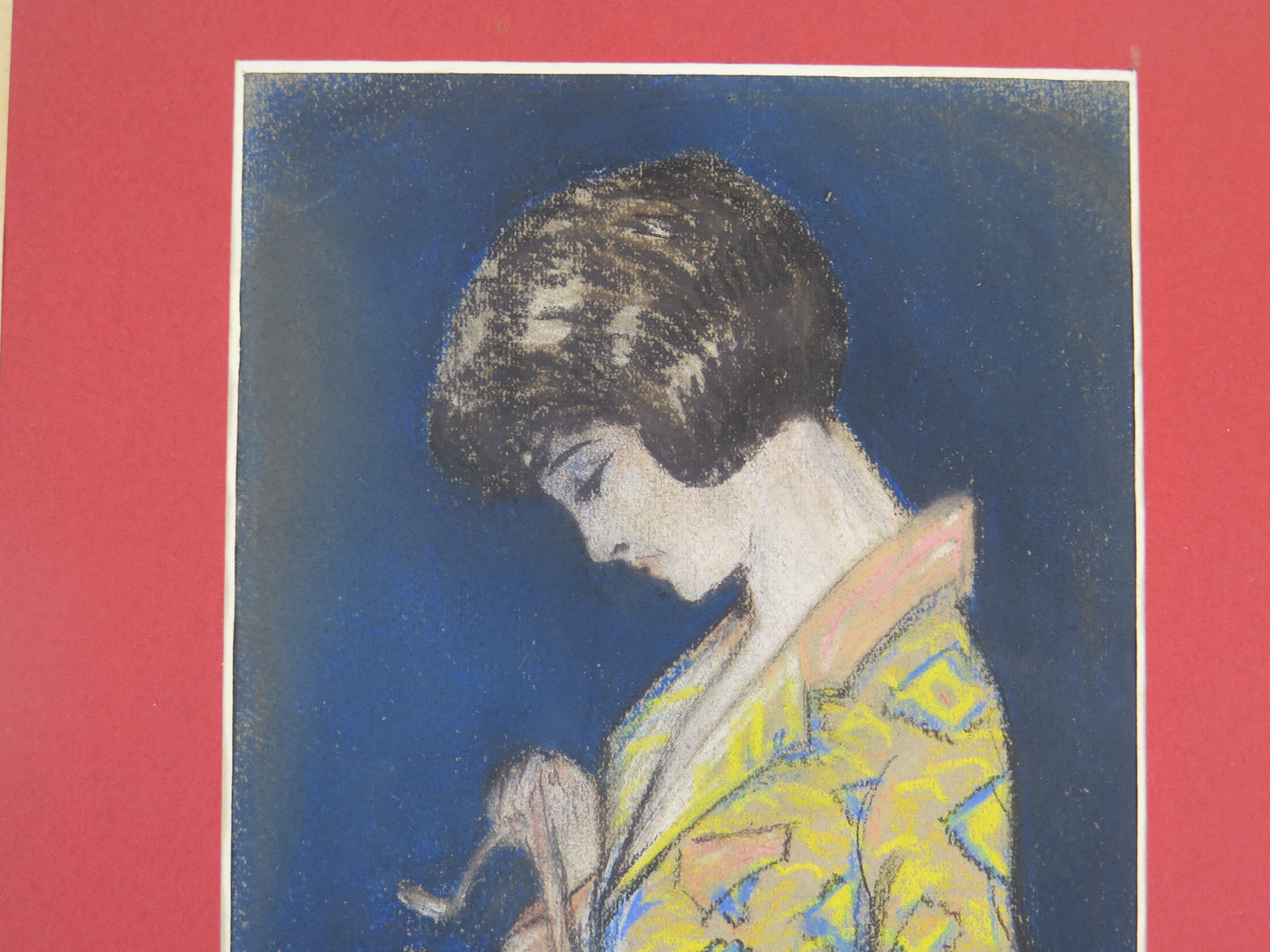 PAINTING IN PASTEL SIGNED J. PORTAL FEMALE PORTRAIT EARLY 1900 BM40 