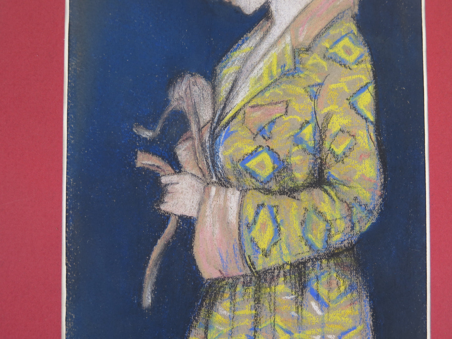 PAINTING IN PASTEL SIGNED J. PORTAL FEMALE PORTRAIT EARLY 1900 BM40 