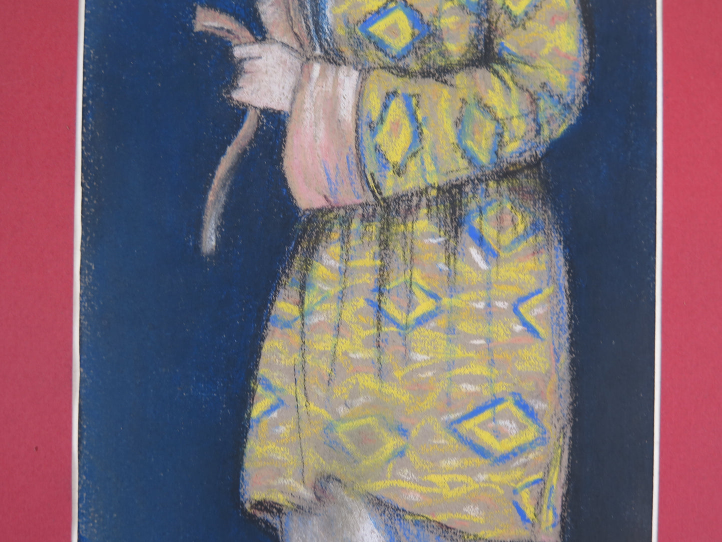 PAINTING IN PASTEL SIGNED J. PORTAL FEMALE PORTRAIT EARLY 1900 BM40 