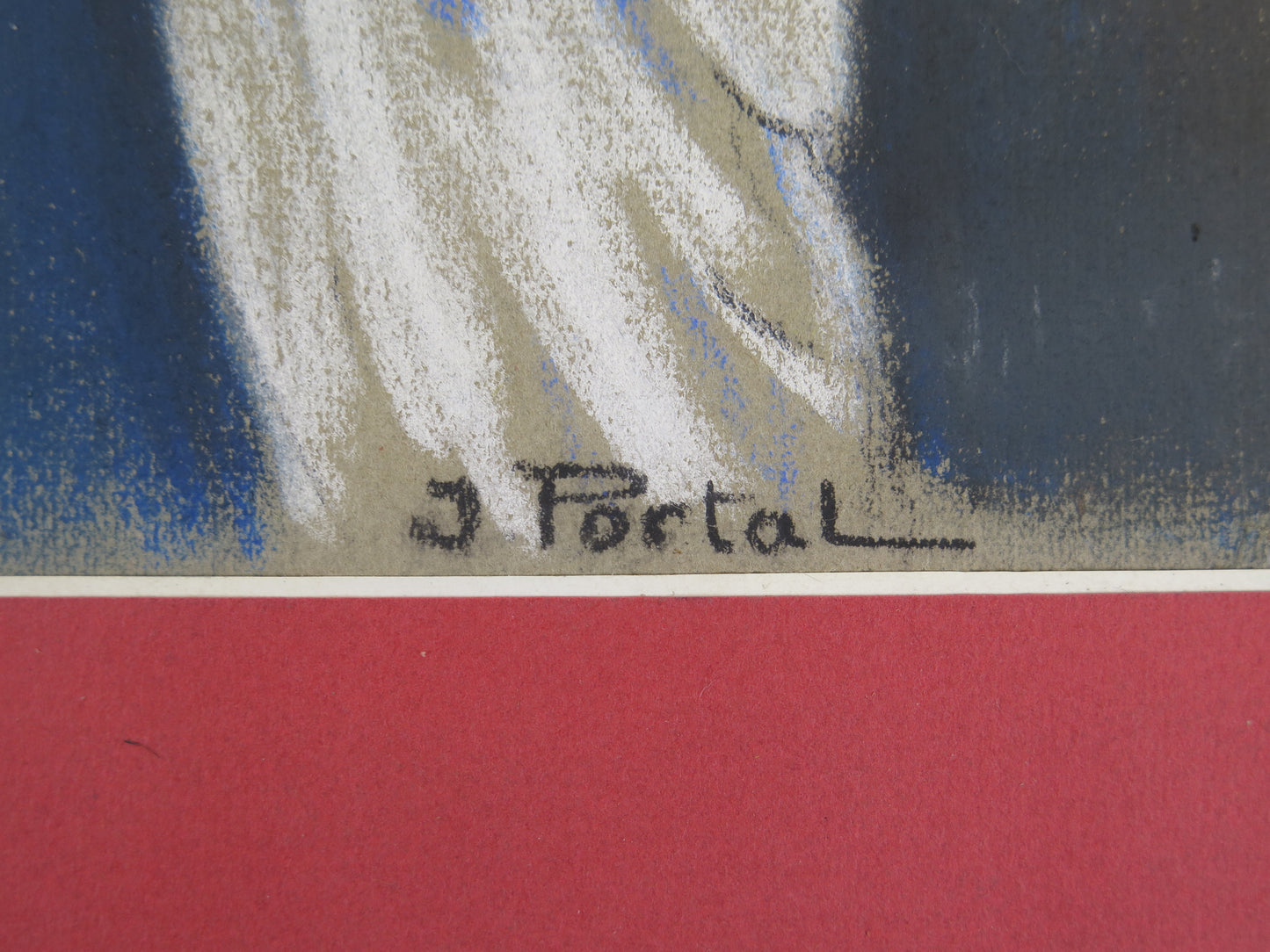 PAINTING IN PASTEL SIGNED J. PORTAL FEMALE PORTRAIT EARLY 1900 BM40 