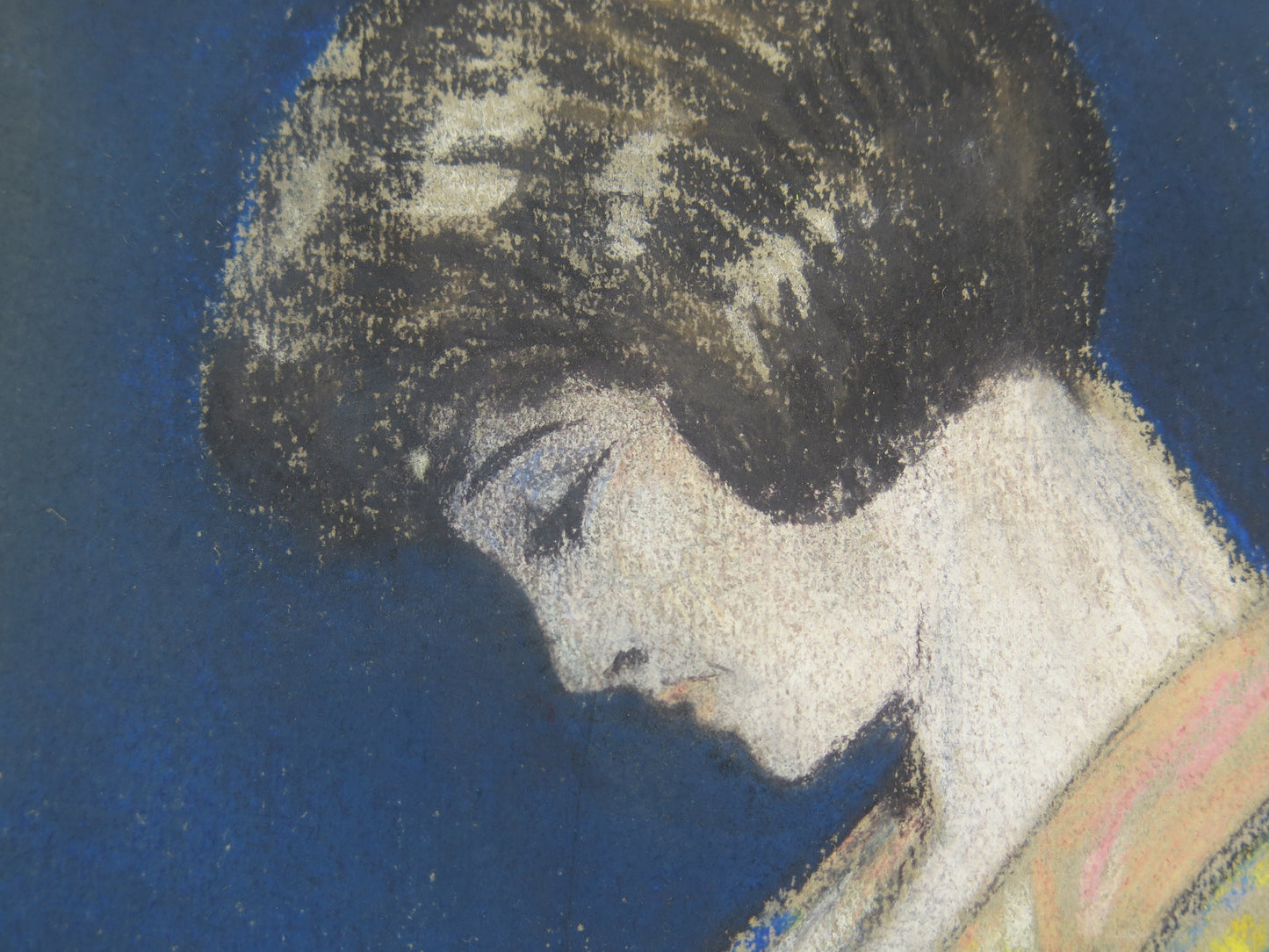 PAINTING IN PASTEL SIGNED J. PORTAL FEMALE PORTRAIT EARLY 1900 BM40 