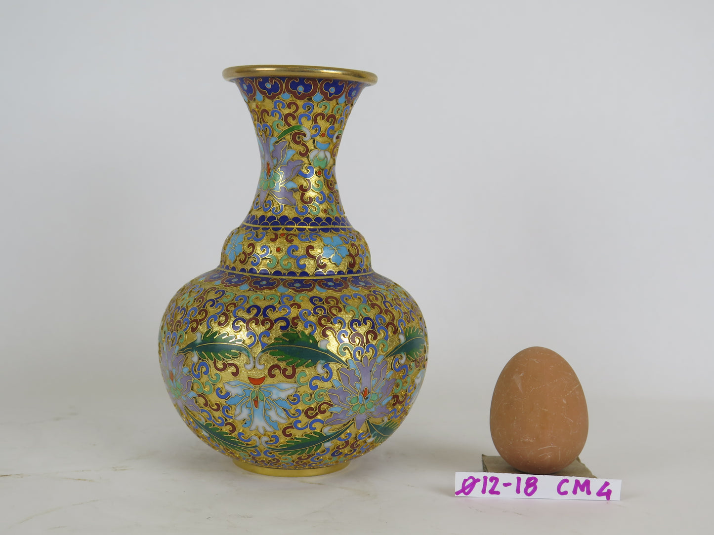 Vaso cloisonné colorato vintage design cinese di alta qualità floreale CM4
