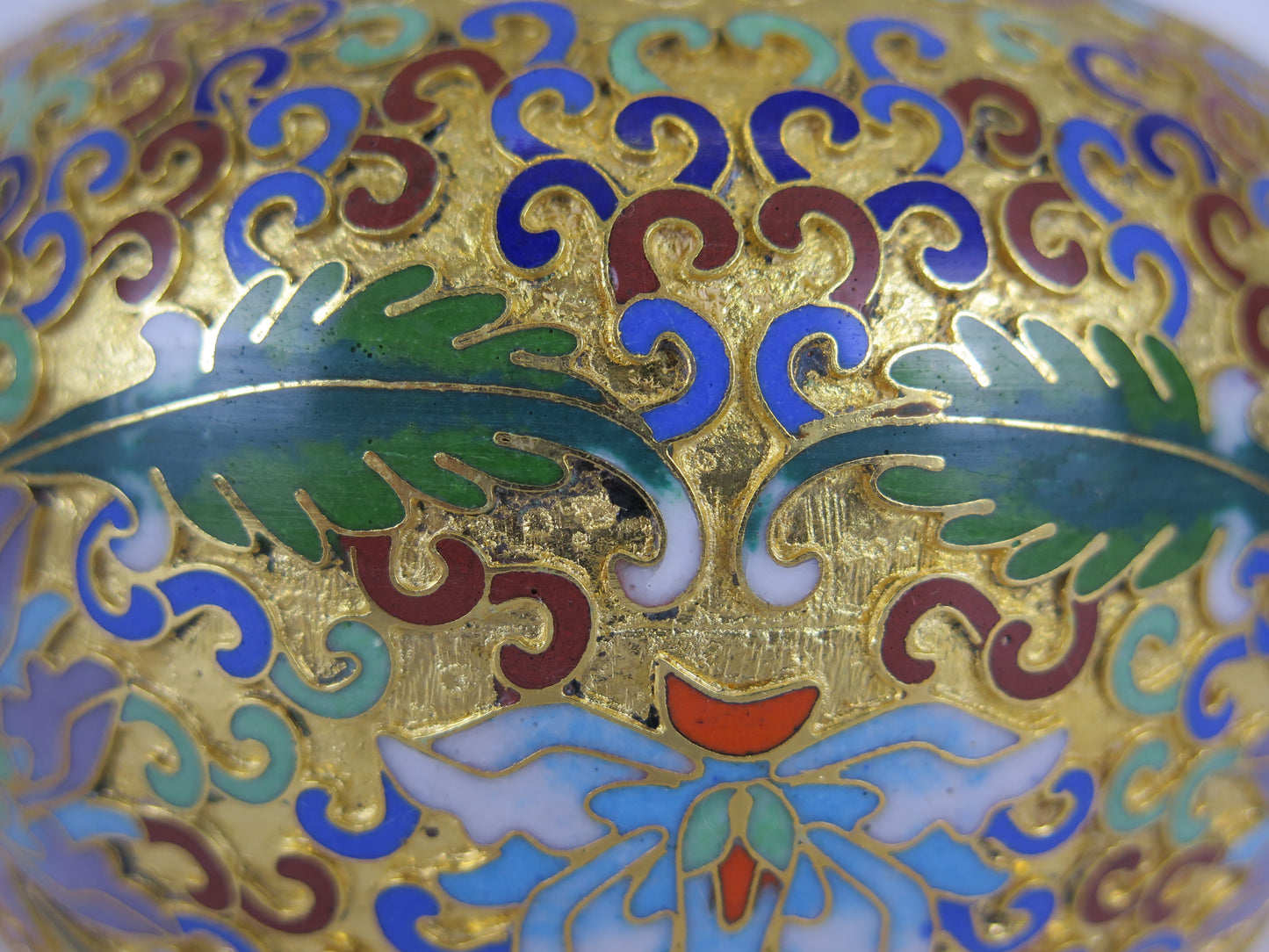 Vaso cloisonné colorato vintage design cinese di alta qualità floreale CM4