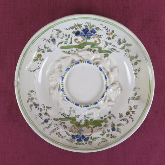 PIATTO ANTICO MAILICA DIPINTA A MANO FAIENCE CERAMICA VS16