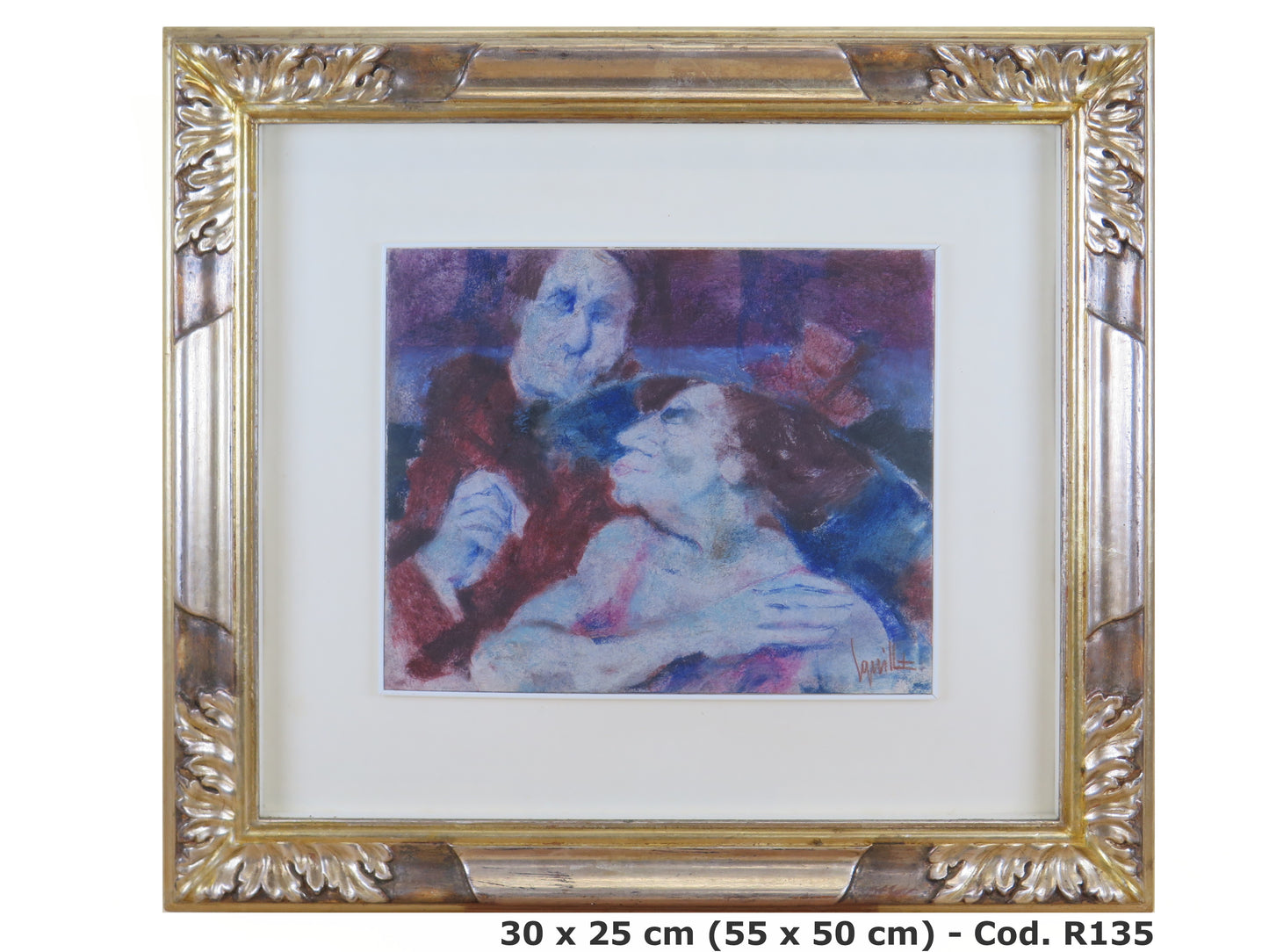 Remo Squillantini 1920-1996 quadro firmato doppio ritratt