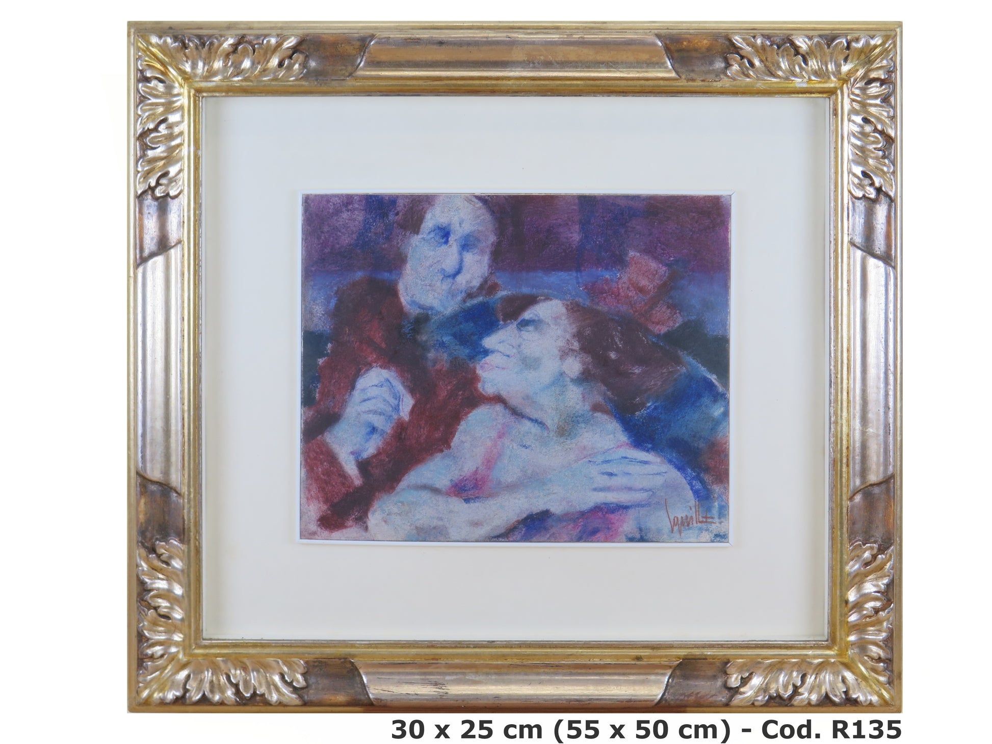 Remo Squillantini 1920-1996 quadro firmato doppio ritratt