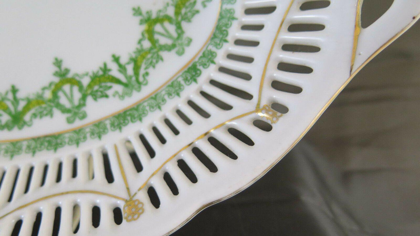 CENTROTAVOLA FRUTTIERA IN PORCELLANA VINTAGE META' 900 CIOTOLA COPPA R120 - Belbello Antiques