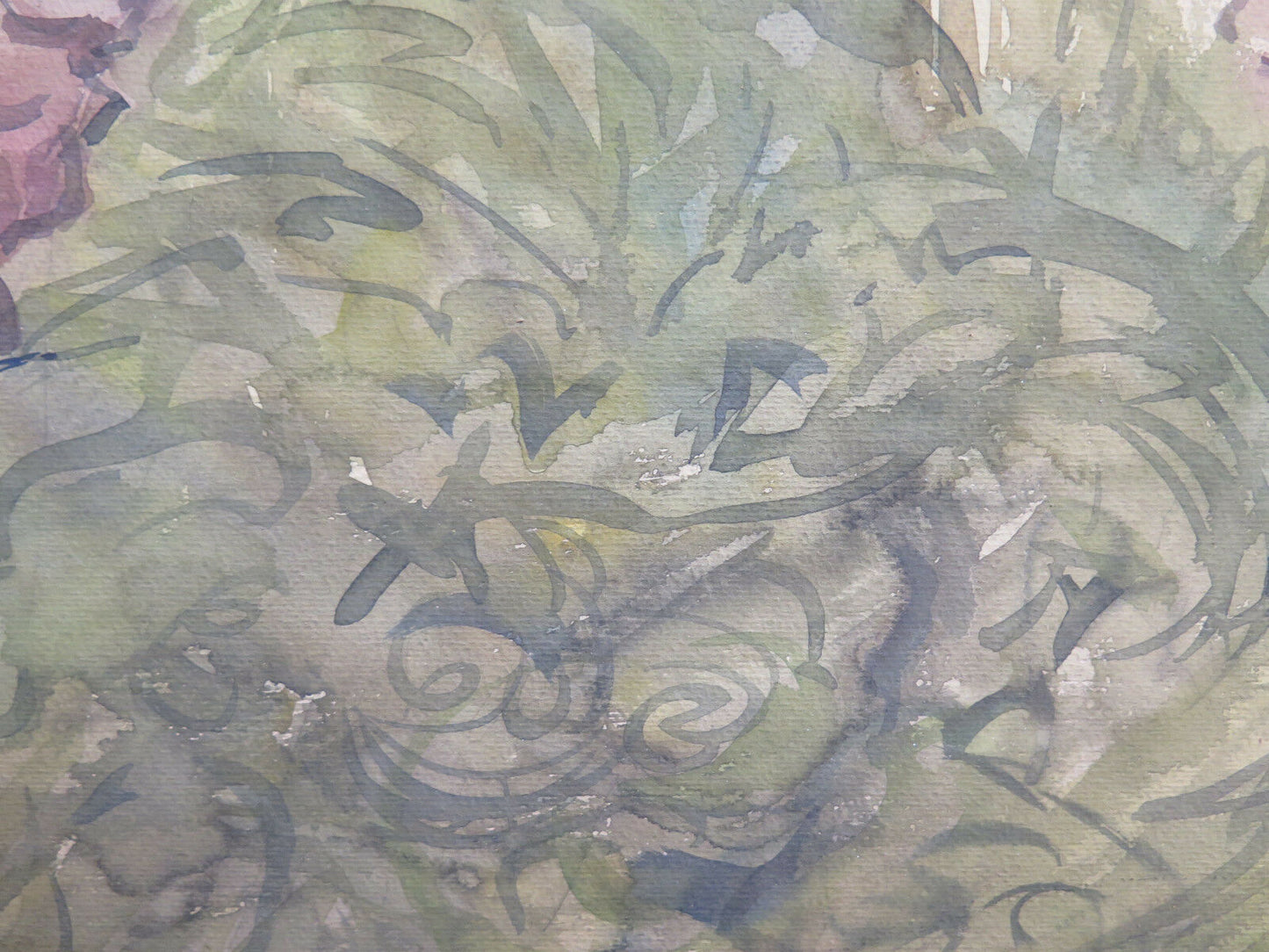 QUADRO ANTICO DIPINTO AD ACQUERELLO PAESAGGIO DI CAMPAGNA CON GARANZIA P27