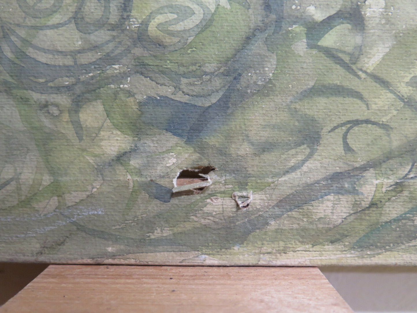 QUADRO ANTICO DIPINTO AD ACQUERELLO PAESAGGIO DI CAMPAGNA CON GARANZIA P27