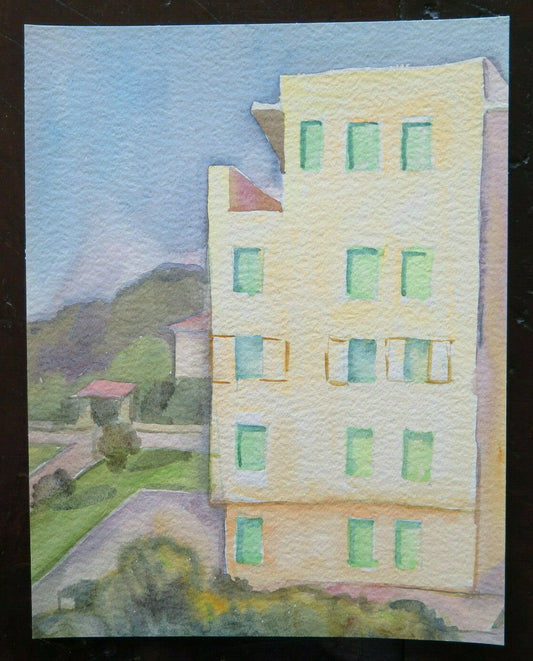 DIPINTO D'AUTORE ACQUERELLO OPERA DEL MAESTRO PANCALDI DI MODENA PIUMAZZO P14